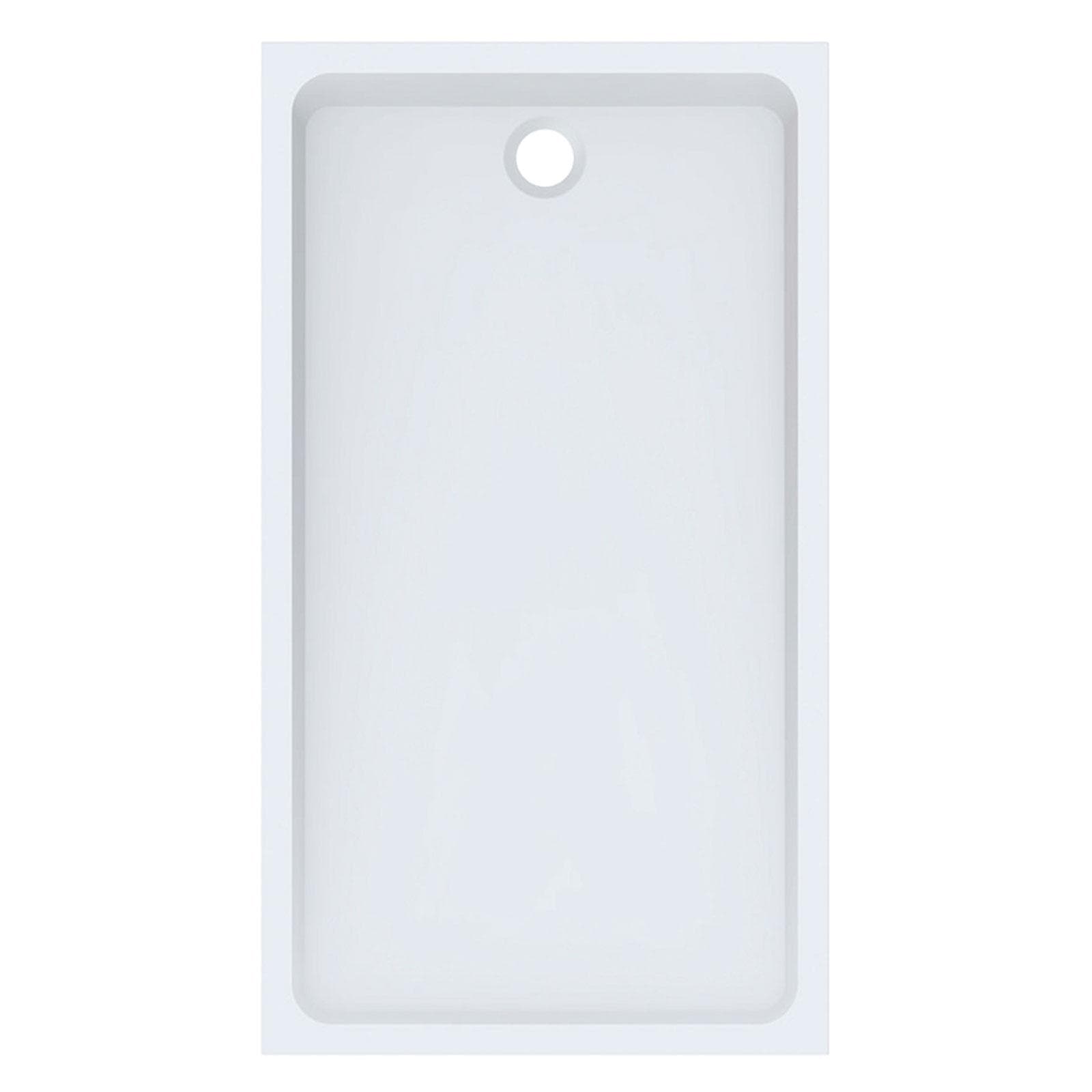 Piatto doccia 90x160 cm resin stone bianco satinato Serie Melua - Geberit