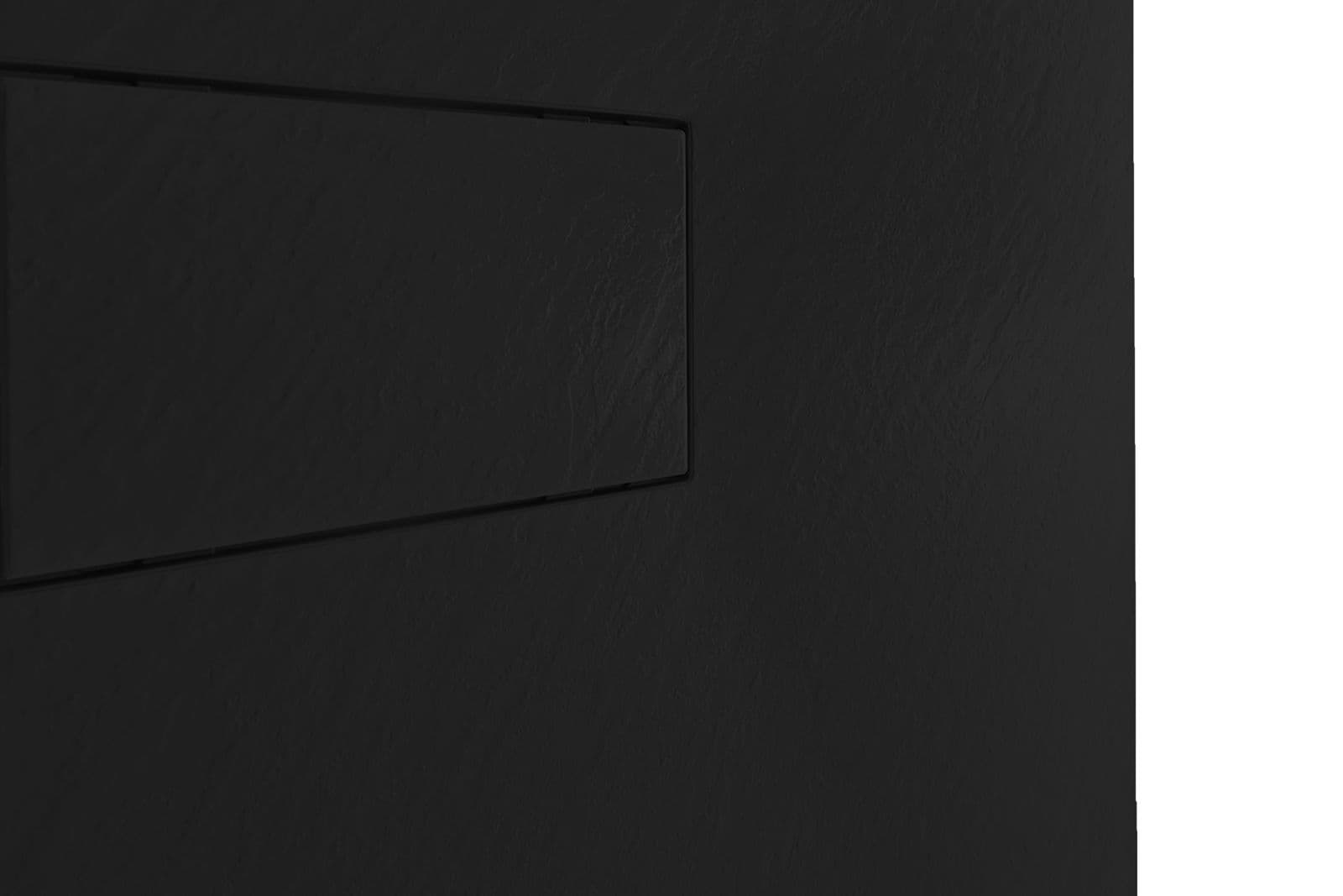 Piatto doccia 170x70 cm ultraslim riducibile nero effetto pietra - Rok