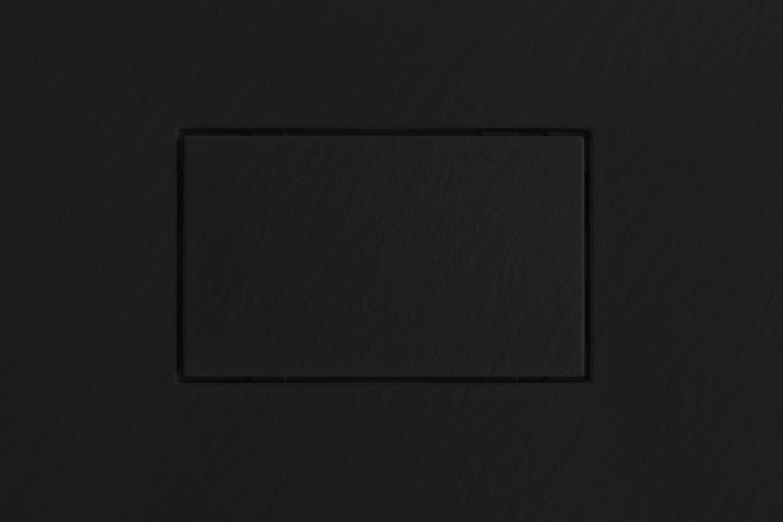 Piatto doccia 170x70 cm ultraslim riducibile nero effetto pietra - Rok