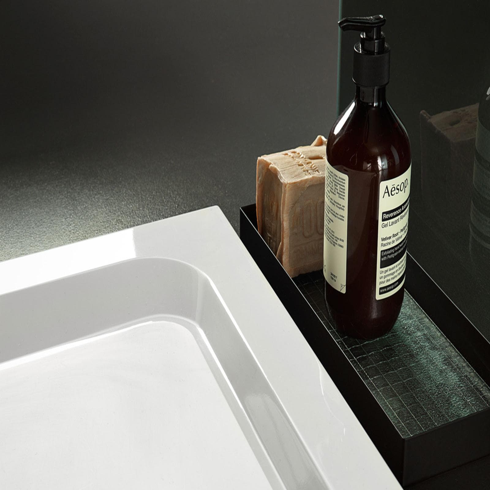 Piatto doccia 75x170 cm resin stone bianco satinato Serie Melua - Geberit