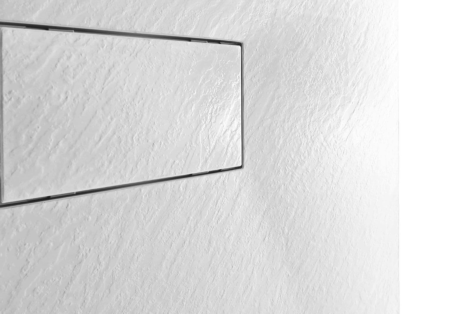 Piatto doccia 180x90 cm ultraslim riducibile bianco effetto pietra - Rok