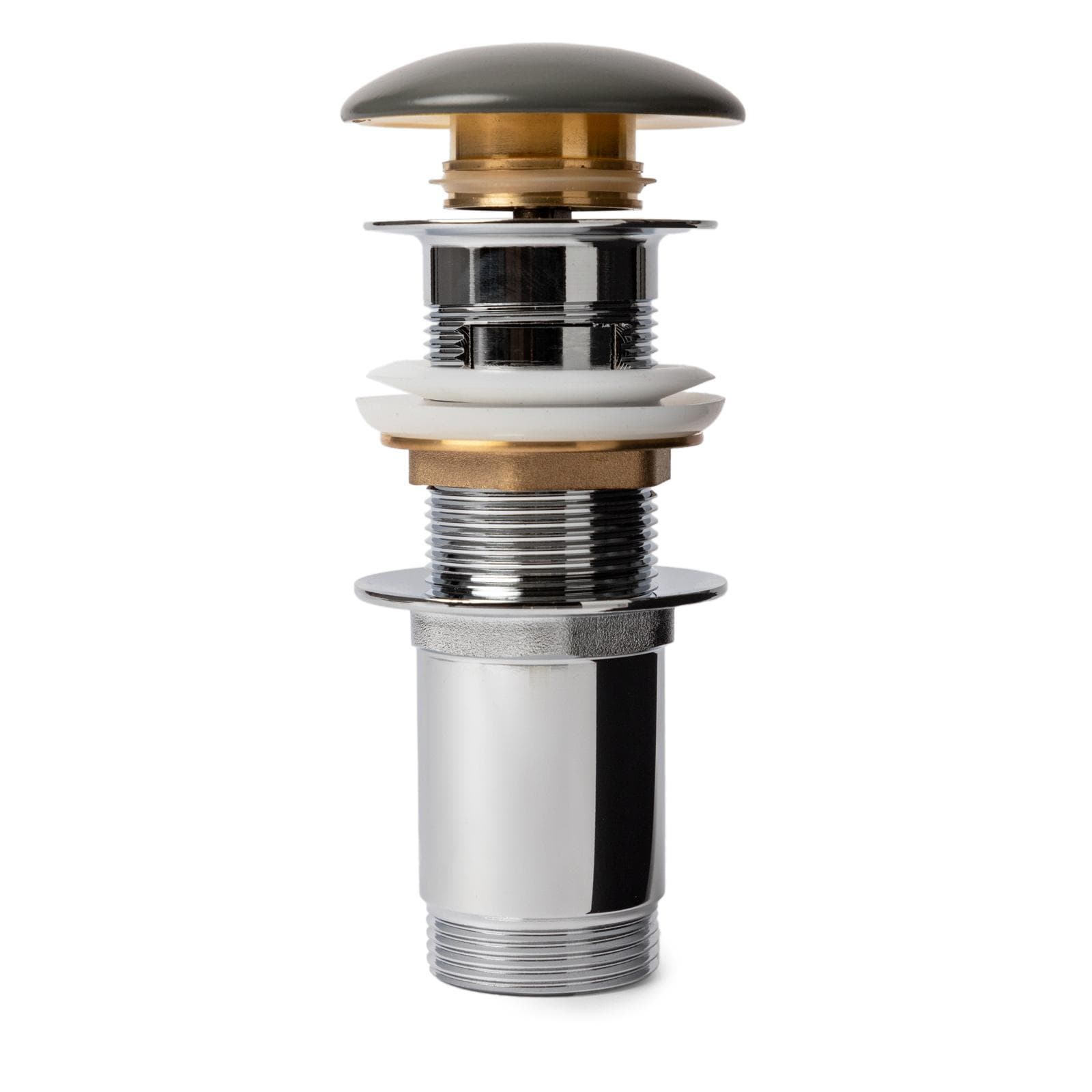 Piletta click-clack universale 11 h cm e tappo in ceramica grigio ares opaco