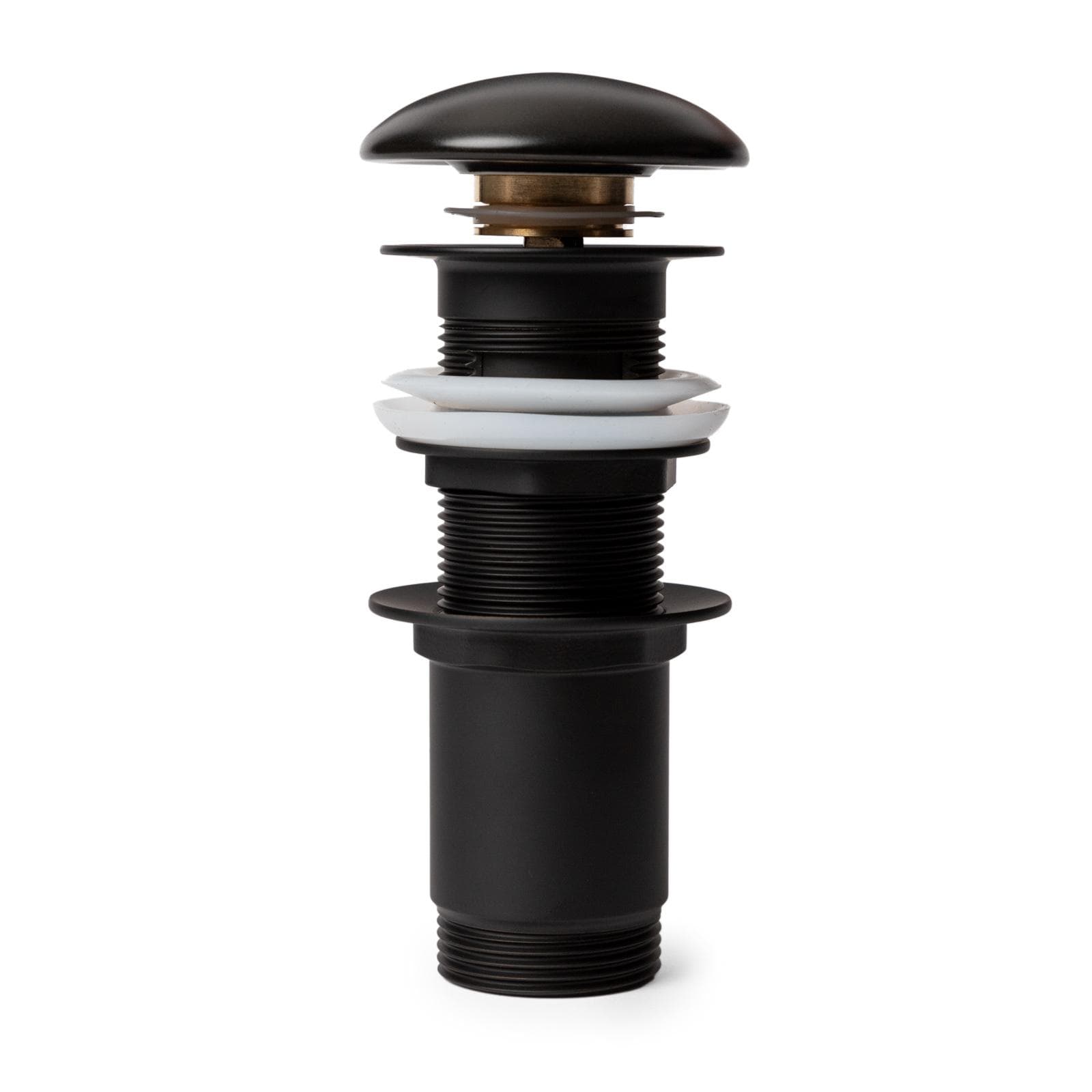 Piletta click-clack universale 11 h cm nero e tappo in ceramica nero opaco