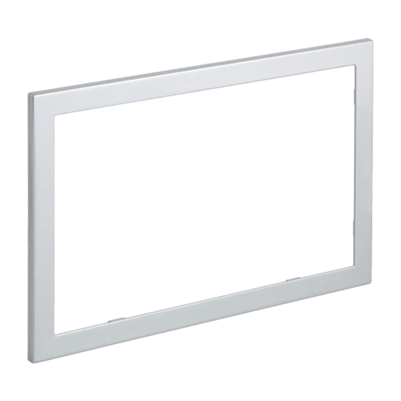Placca doppio tasto filo parete + cornice Geberit Omega60 cromo spazzolato
