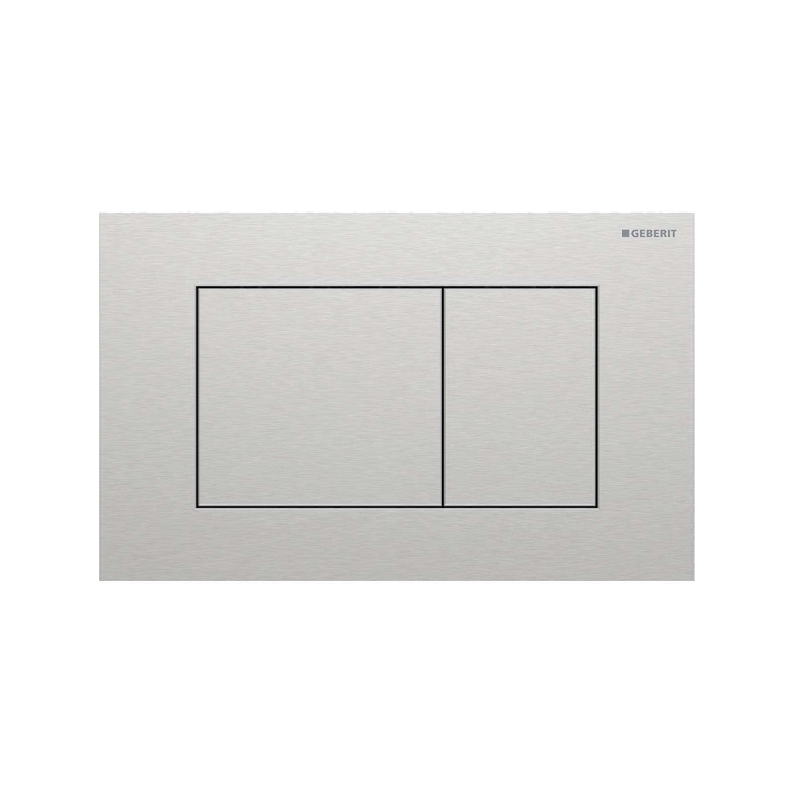 Placca doppio tasto Geberit in acciaio inox spazzolato - Sigma40 square