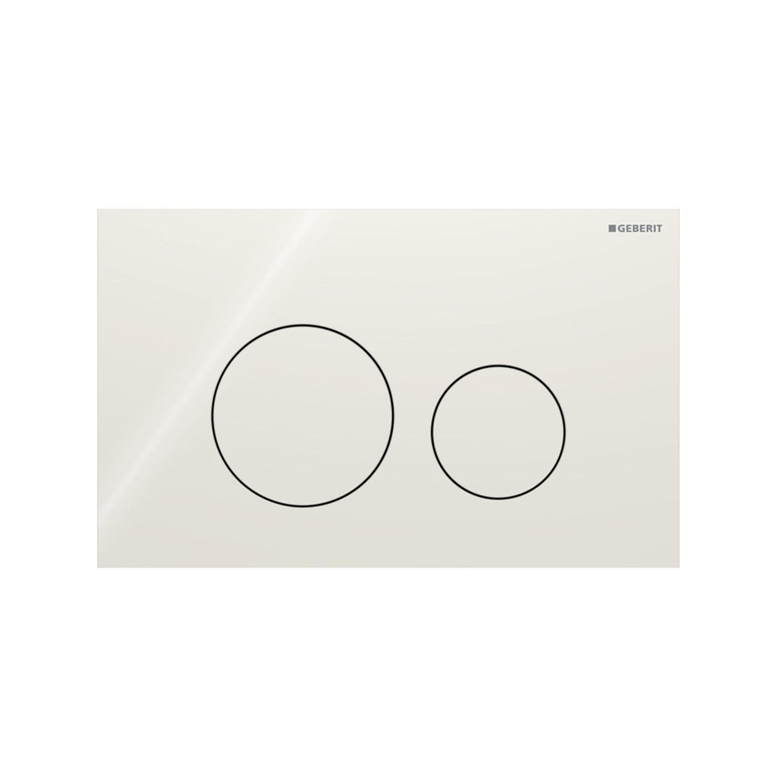 Placca doppio tasto Geberit in vetro grigio sabbia - Sigma40 round