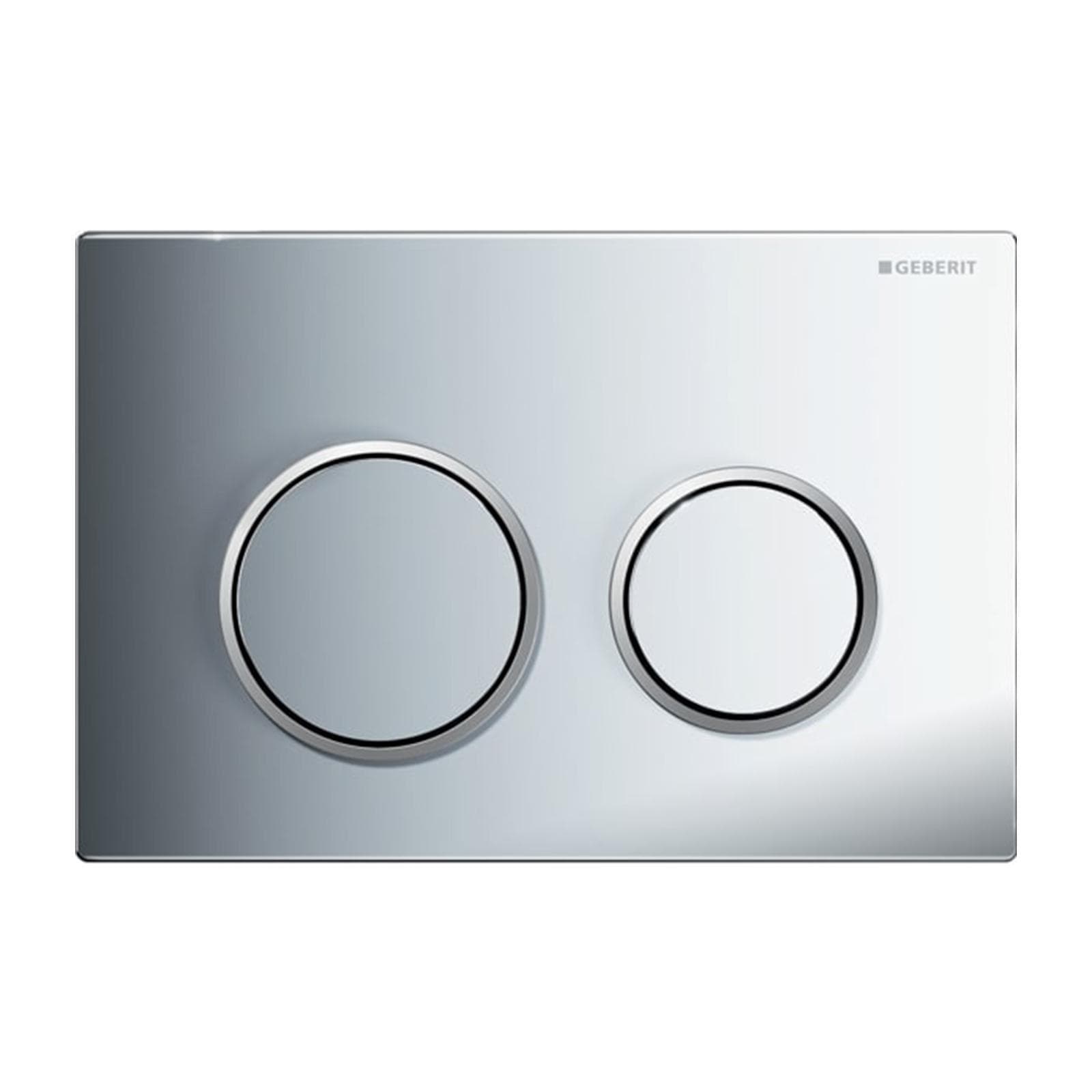 Placca doppio tasto Geberit cromo-satinato - Omega20 round