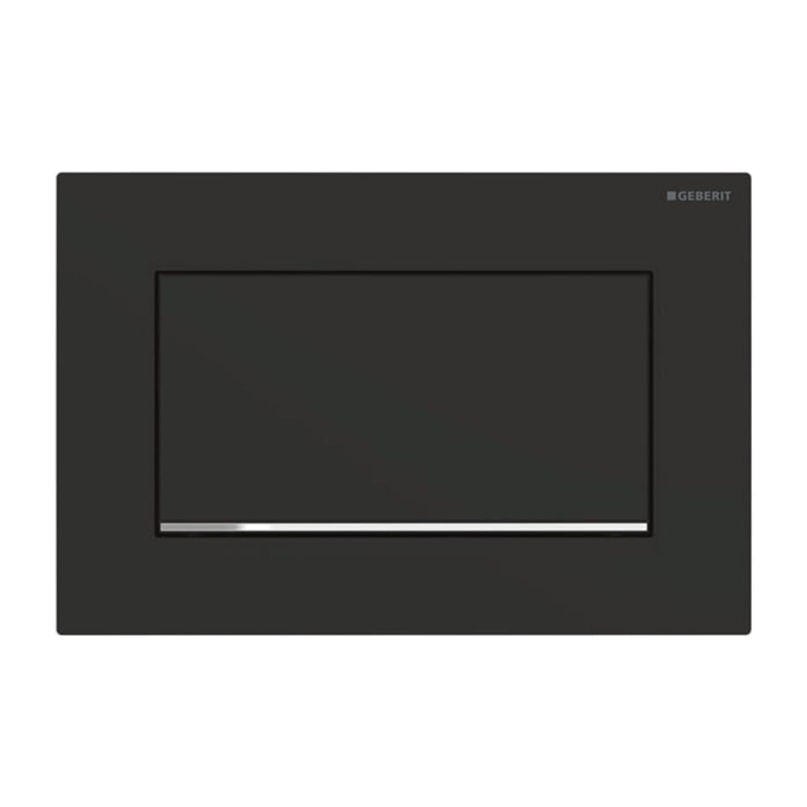 Placca monocomando avvitabile Geberit nero opaco-cromo - Sigma10 square