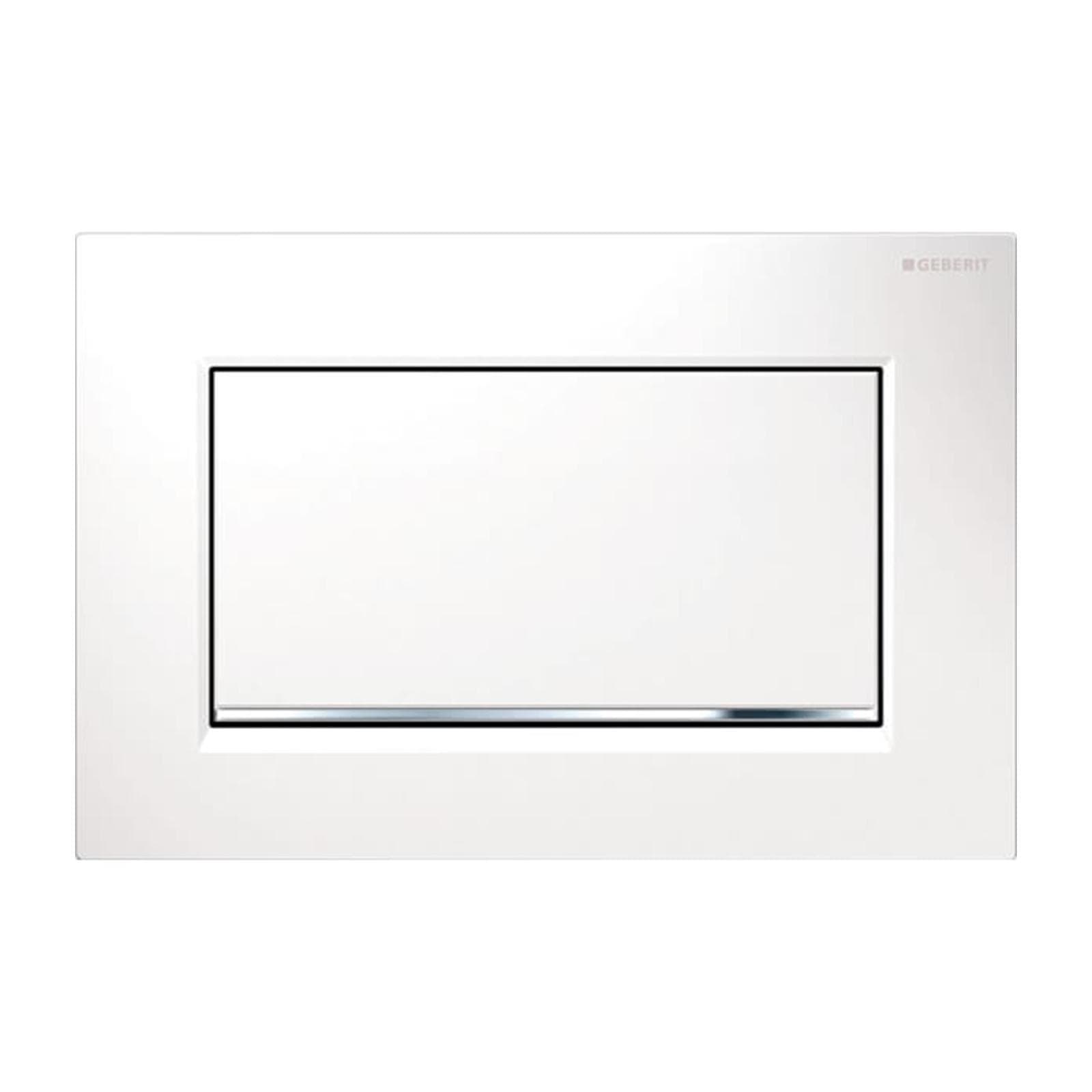 Placca monocomando Geberit avvitabile bianco-cromo - Sigma10 square