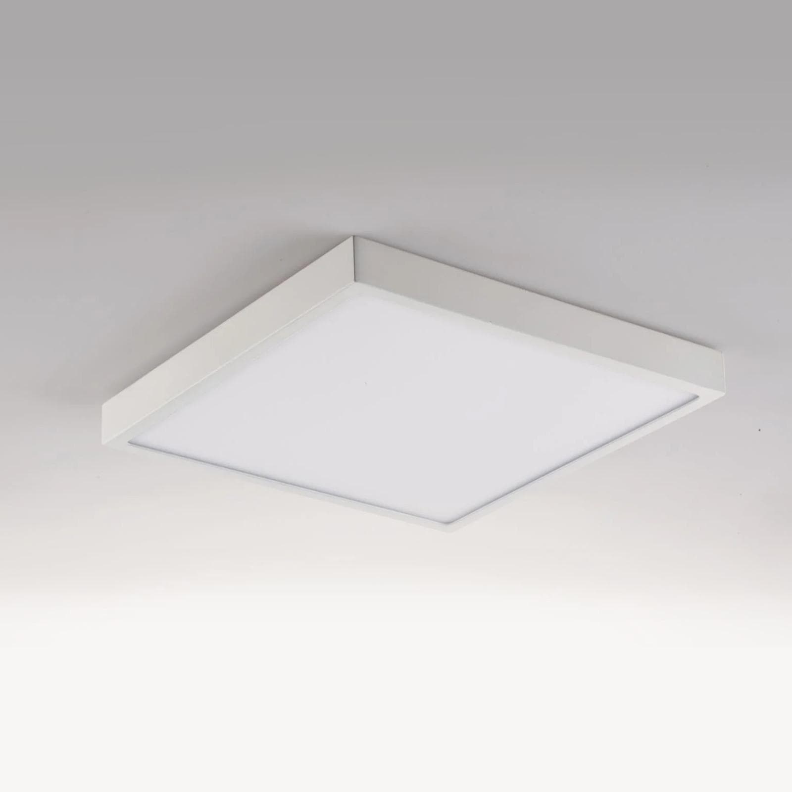 Plafoniera 24x24 cm in alluminio bianco