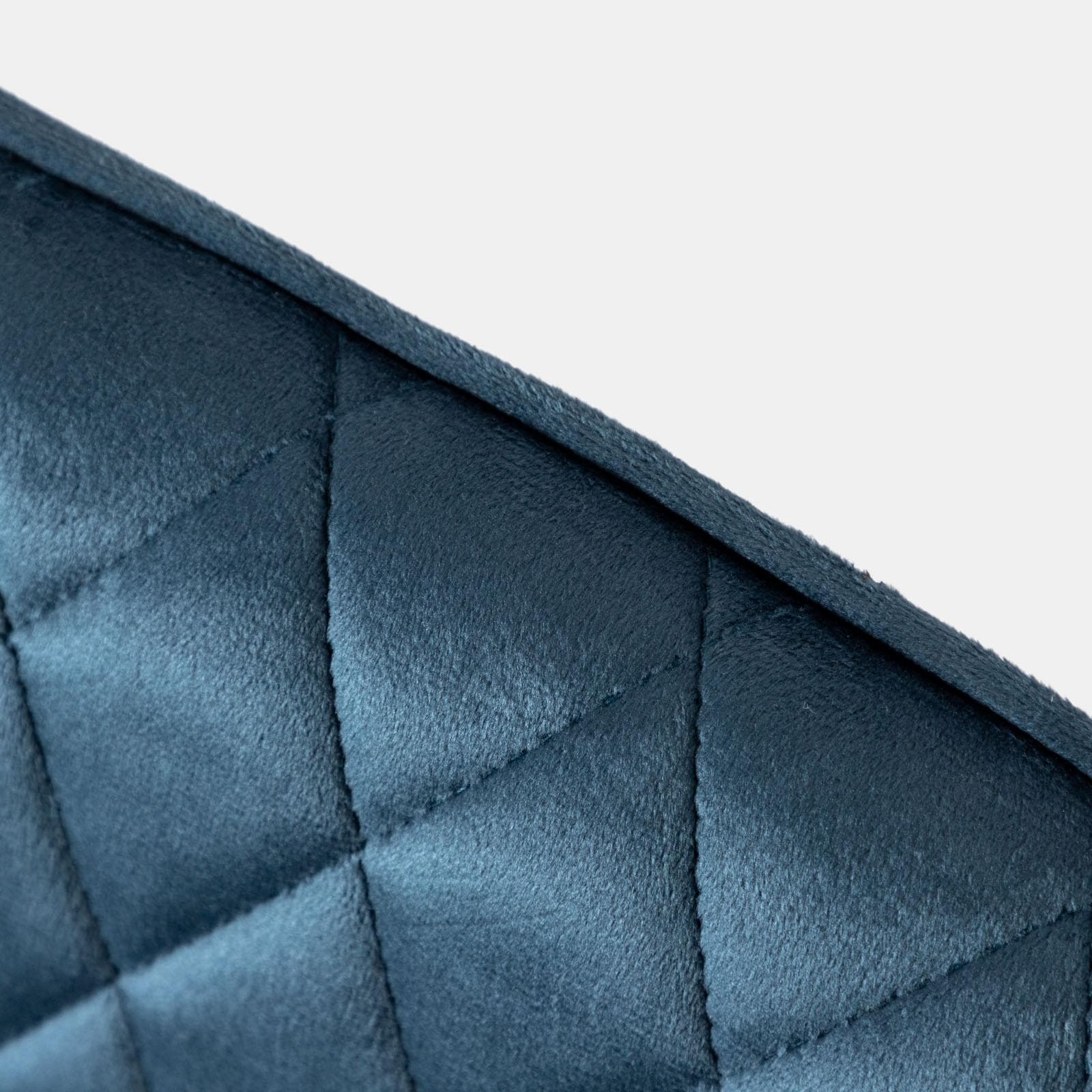 Poltrona con braccioli in velluto blu petrolio - Viper