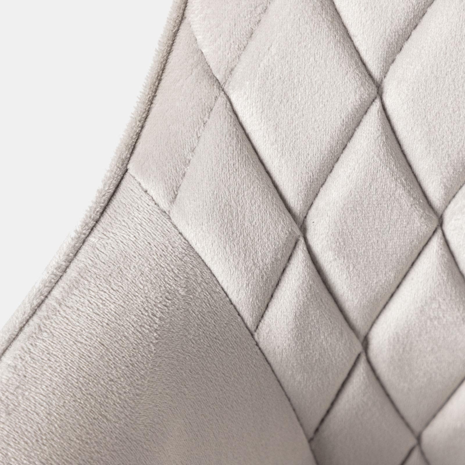Poltrona con braccioli in velluto grigio chiaro - Viper