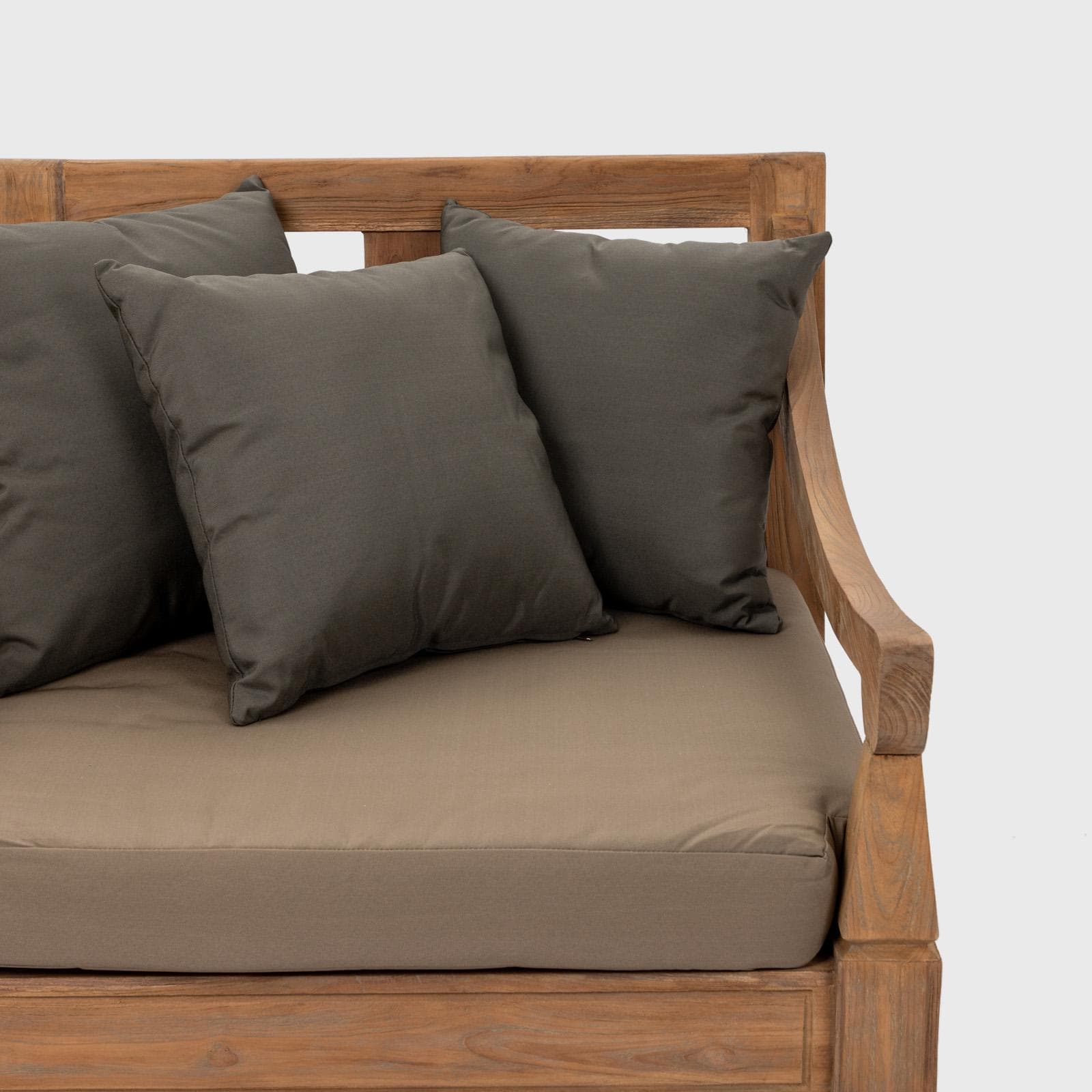 Poltrona da esterno in teak con cuscini antracite - Iguazu