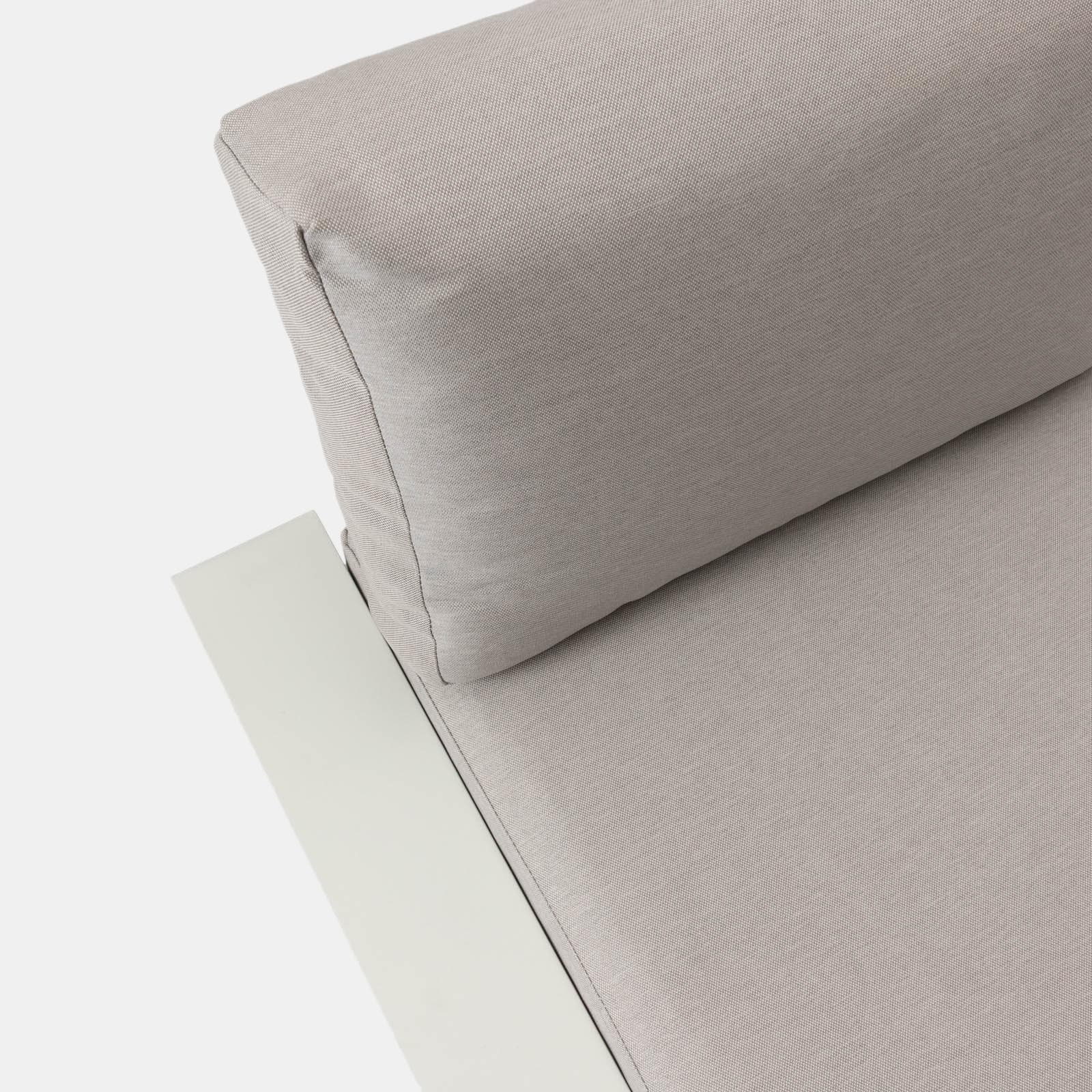 Poltrona da giardino in alluminio bianco con cuscini beige - Parfa