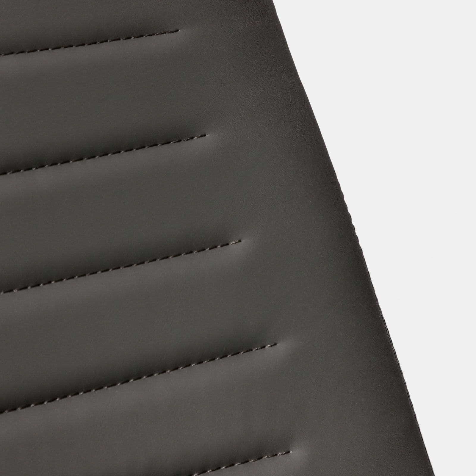 Poltrona da ufficio girevole in similpelle grigio scuro con struttura cromo - Supra