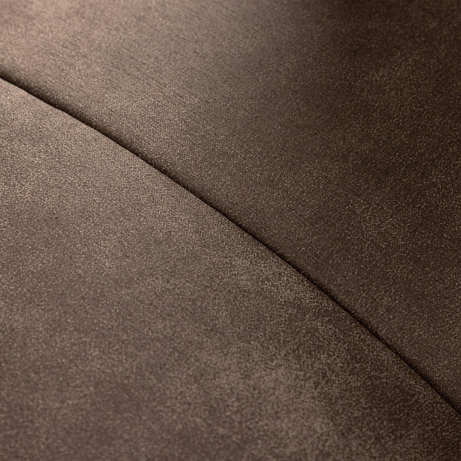 Poltrona girevole da ufficio in tessuto scamosciato tortora con base in bronzo satinato - Sirva