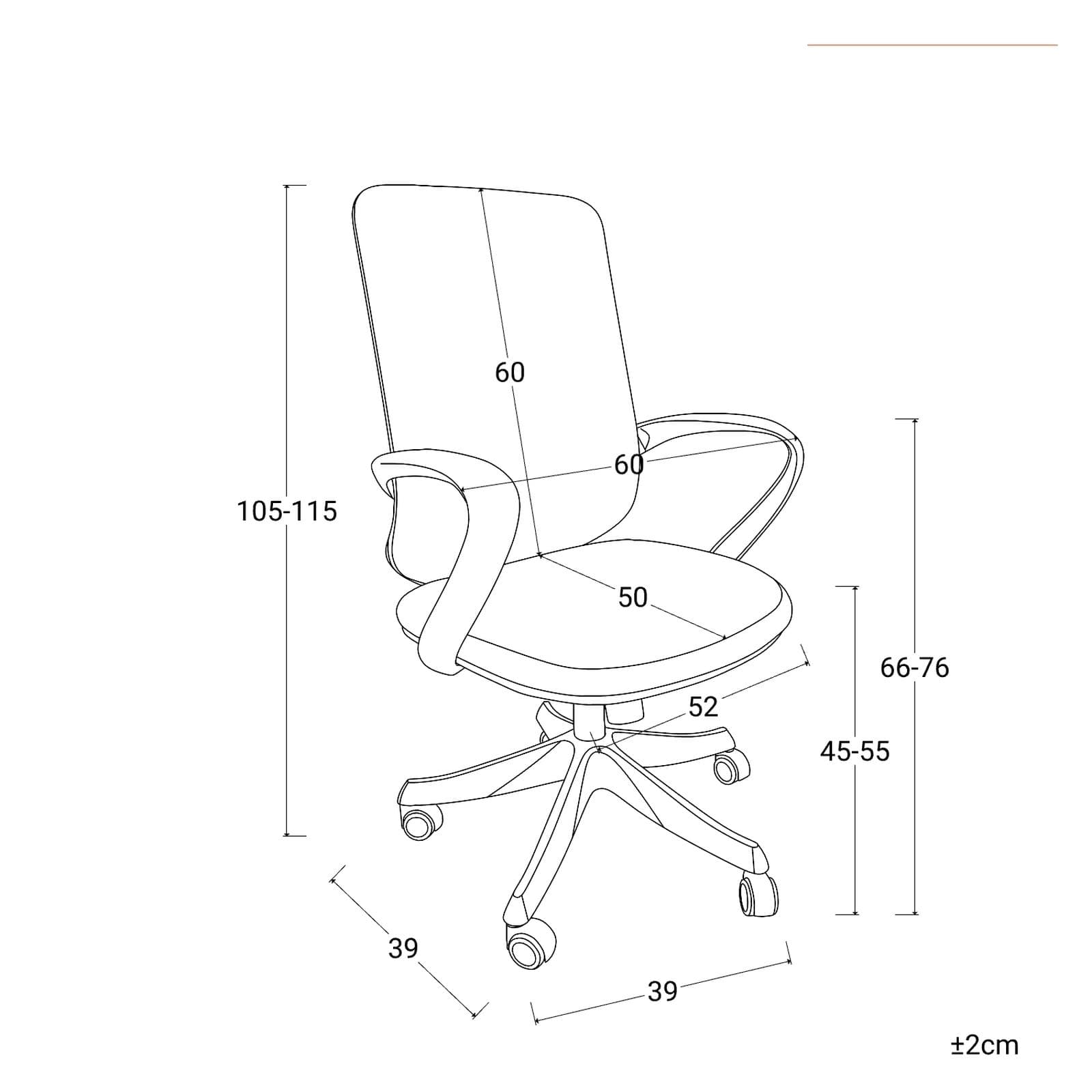 Poltrona da ufficio in tessuto mesh grigio con braccioli - Orbitale