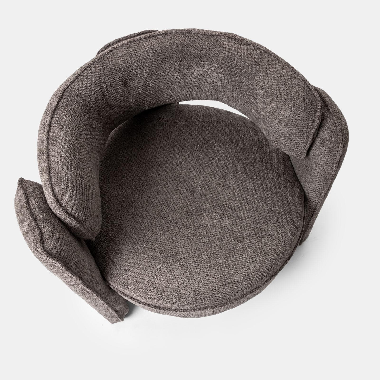 Poltrona design moderno in tessuto effetto maglia antracite - Vivian