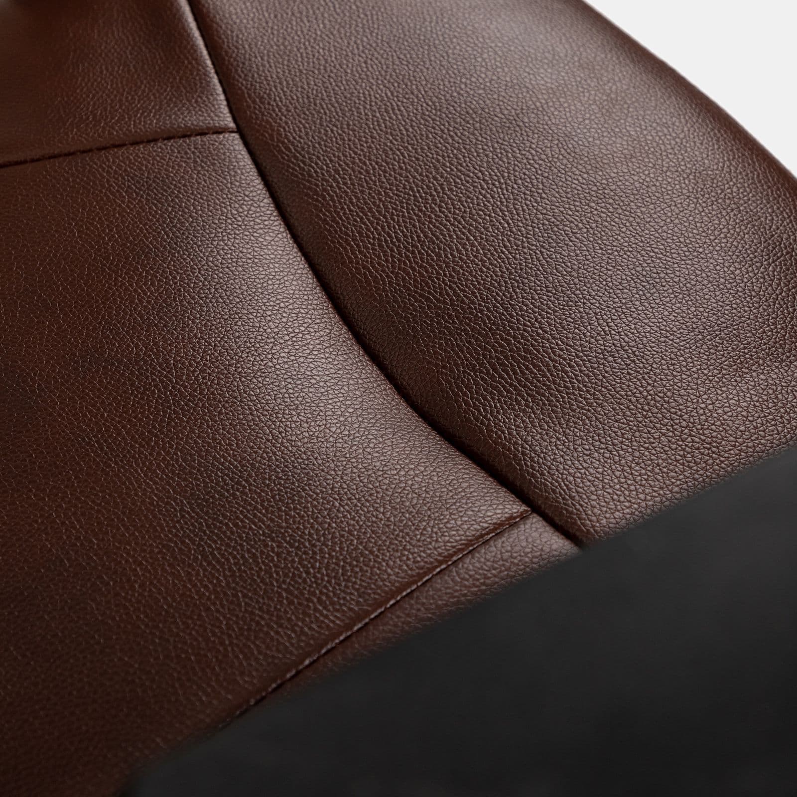Poltrona girevole da ufficio in similpelle marrone con schienale alto - Roxy