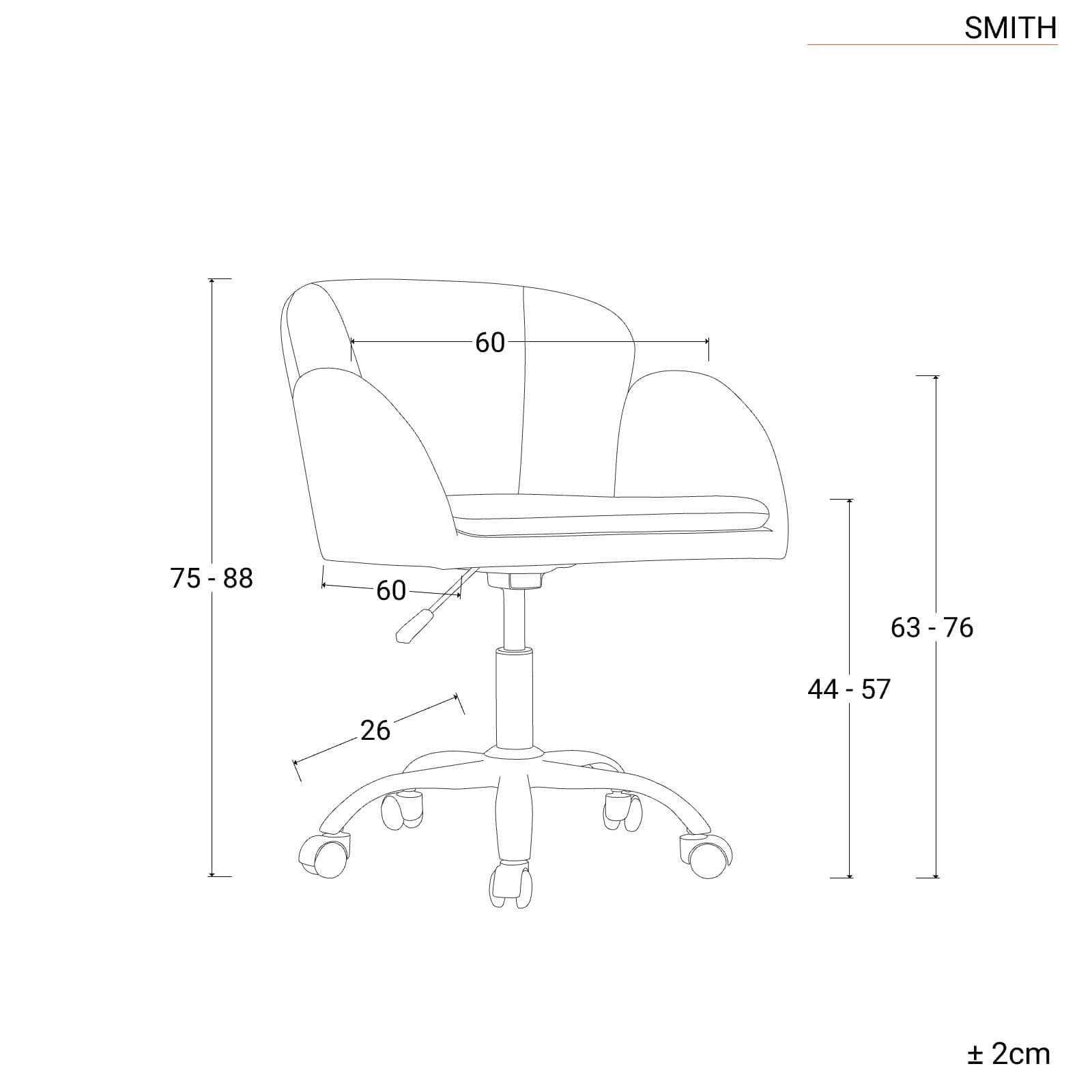 Poltrona da ufficio girevole in velluto verde con base cromata - Smith