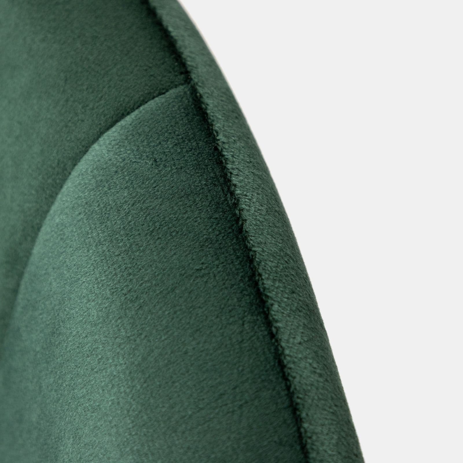 Poltrona da ufficio girevole in velluto verde con base cromata - Smith