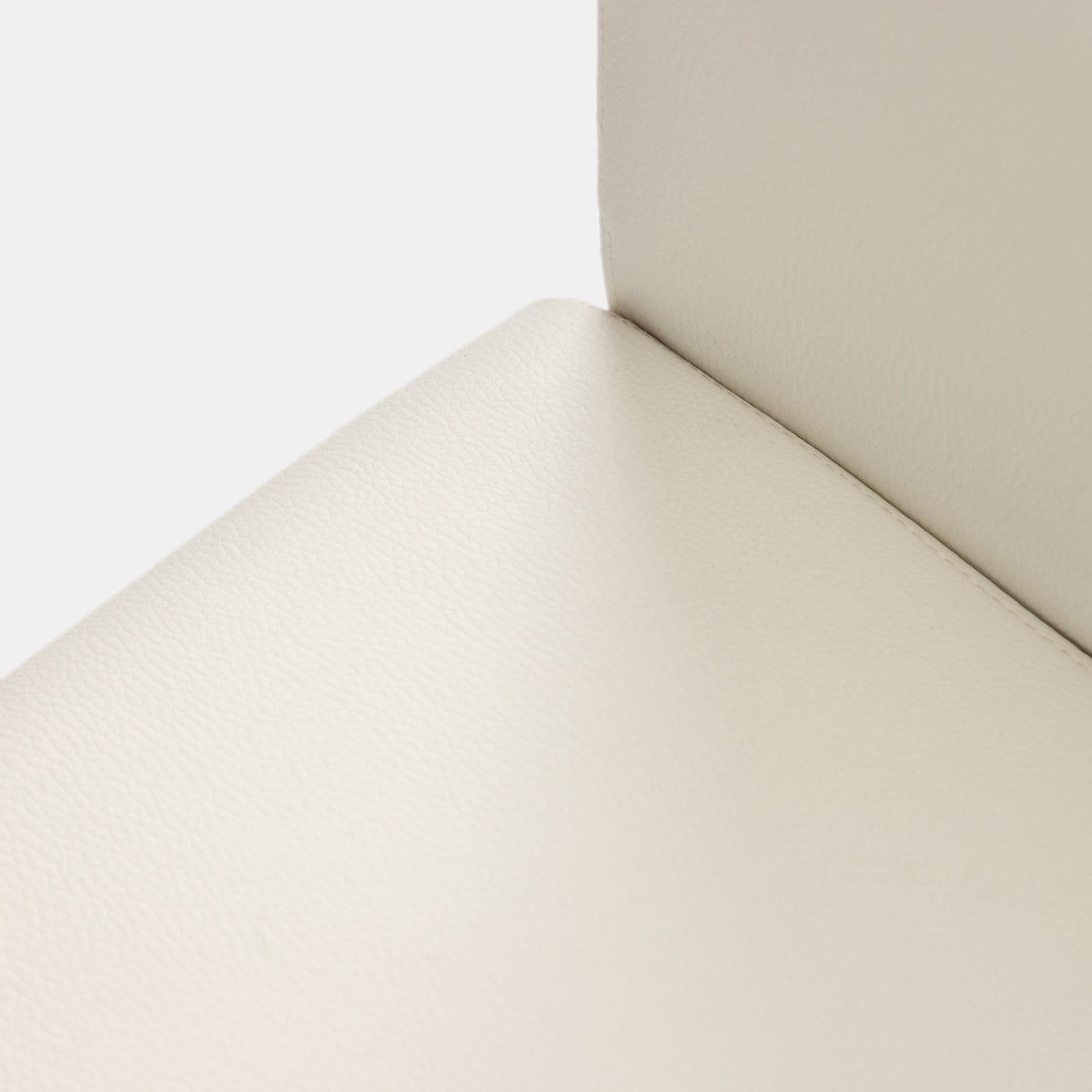 Poltrona in similpelle bianco con struttura a slitta cromo - Altura