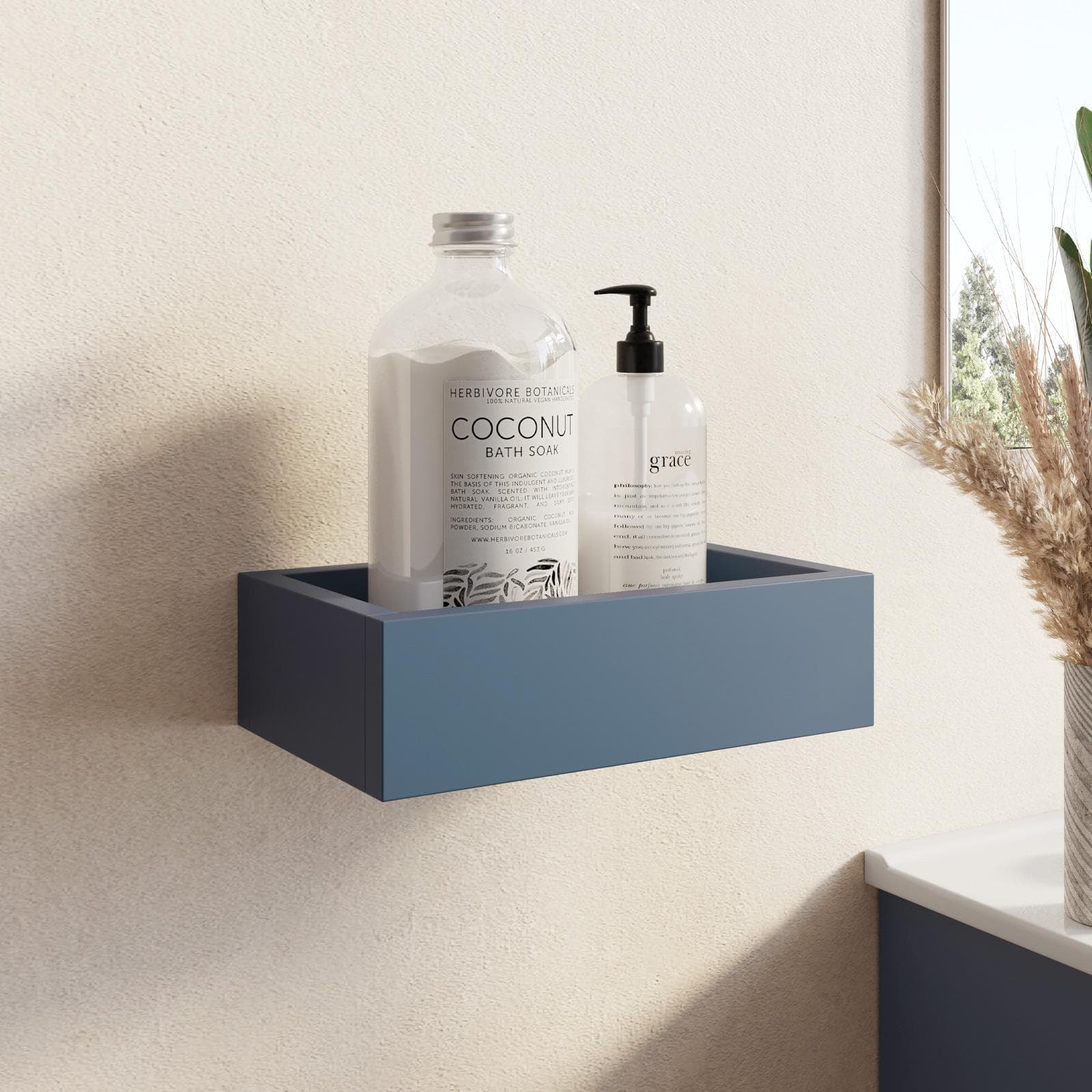 Porta oggetti 25x7 h cm blu navy