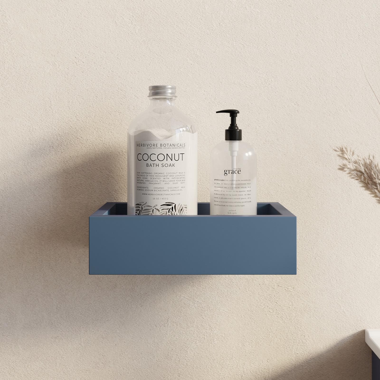 Porta oggetti 25x7 h cm blu navy