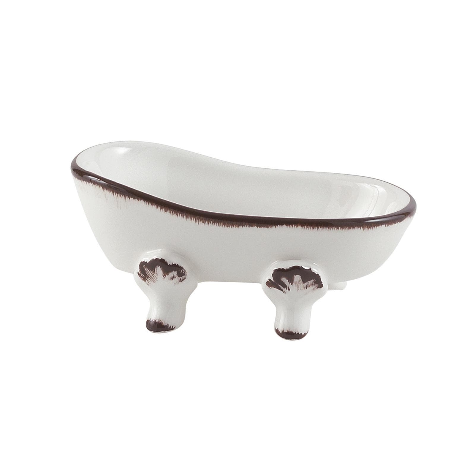 Portasapone in ceramica bianco a forma di vasca - Amelie di Gedy