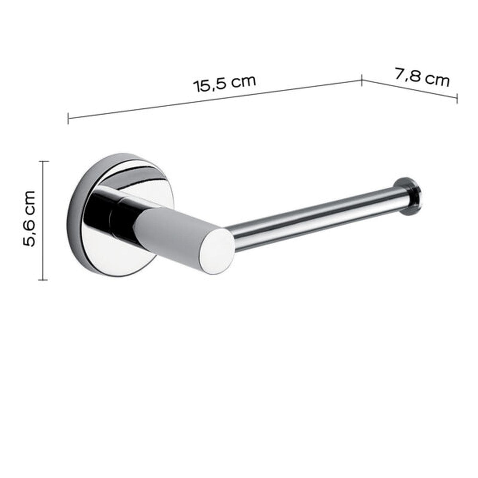 Portarotolo in acciaio inox e cromall cromo - Felce di Gedy