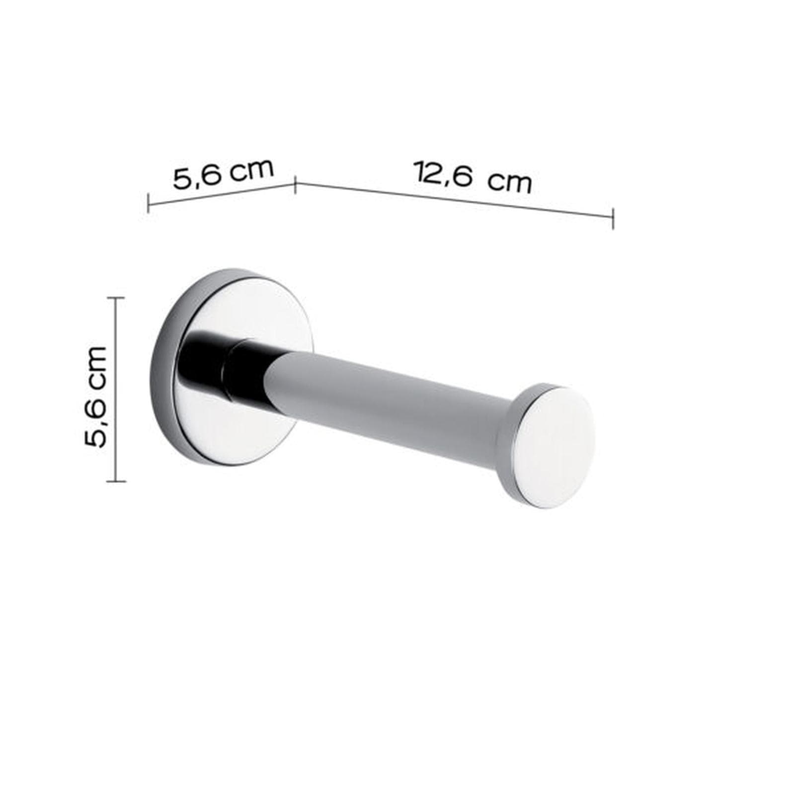 Portarotolo a muro in acciaio inox e cromall cromo - Felce di Gedy