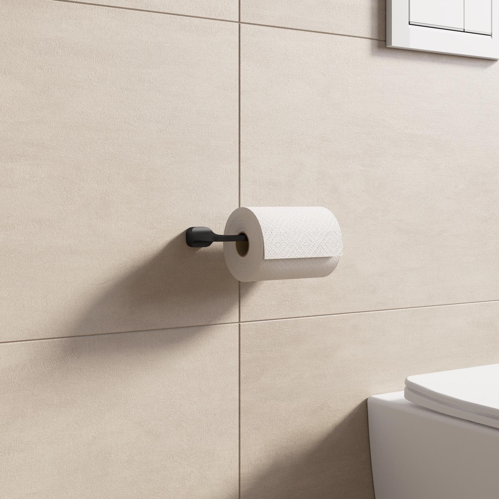 Portarotolo a muro in acciaio inox nero - Claret