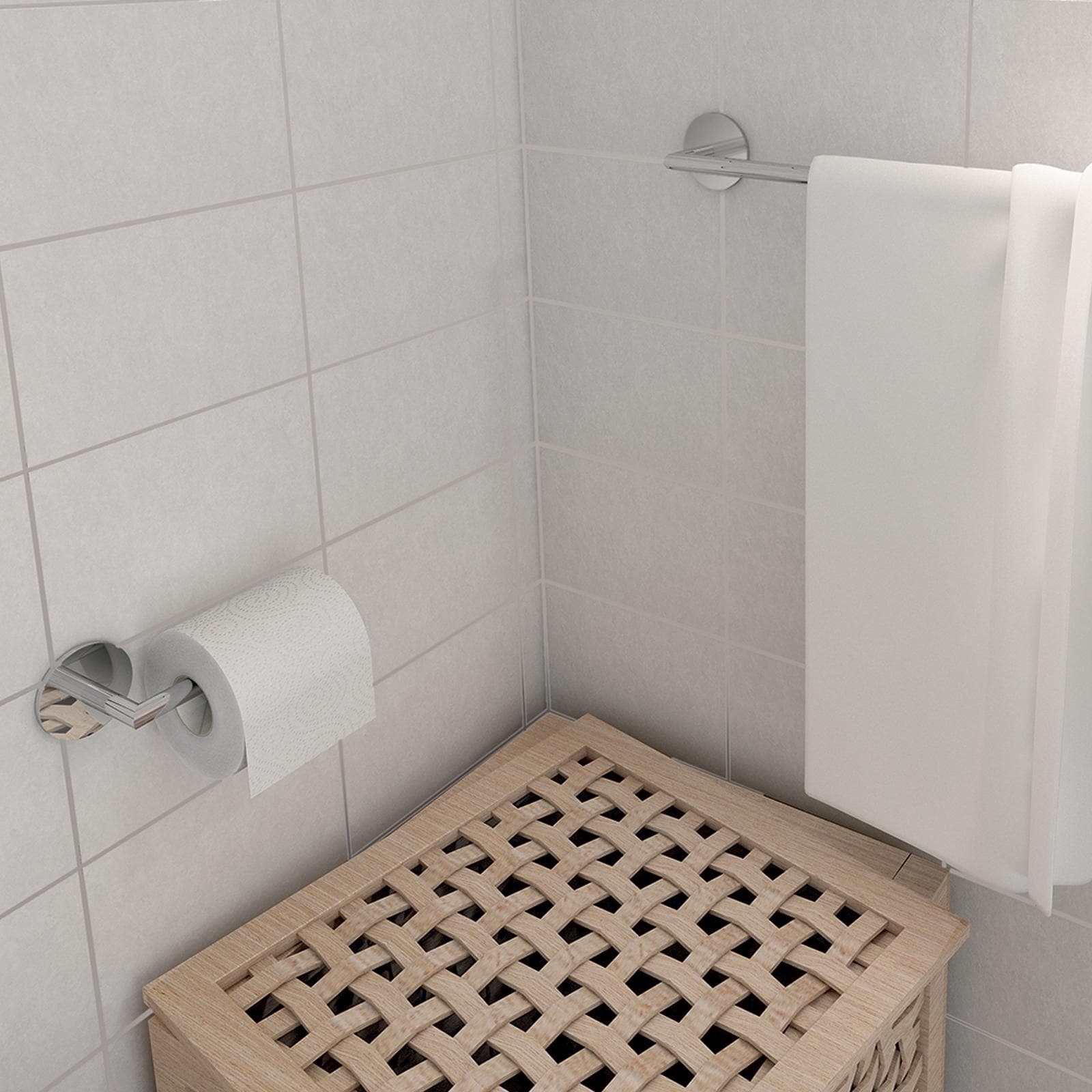 Portarotolo in ottone e alluminio cromo - Gea di Gedy