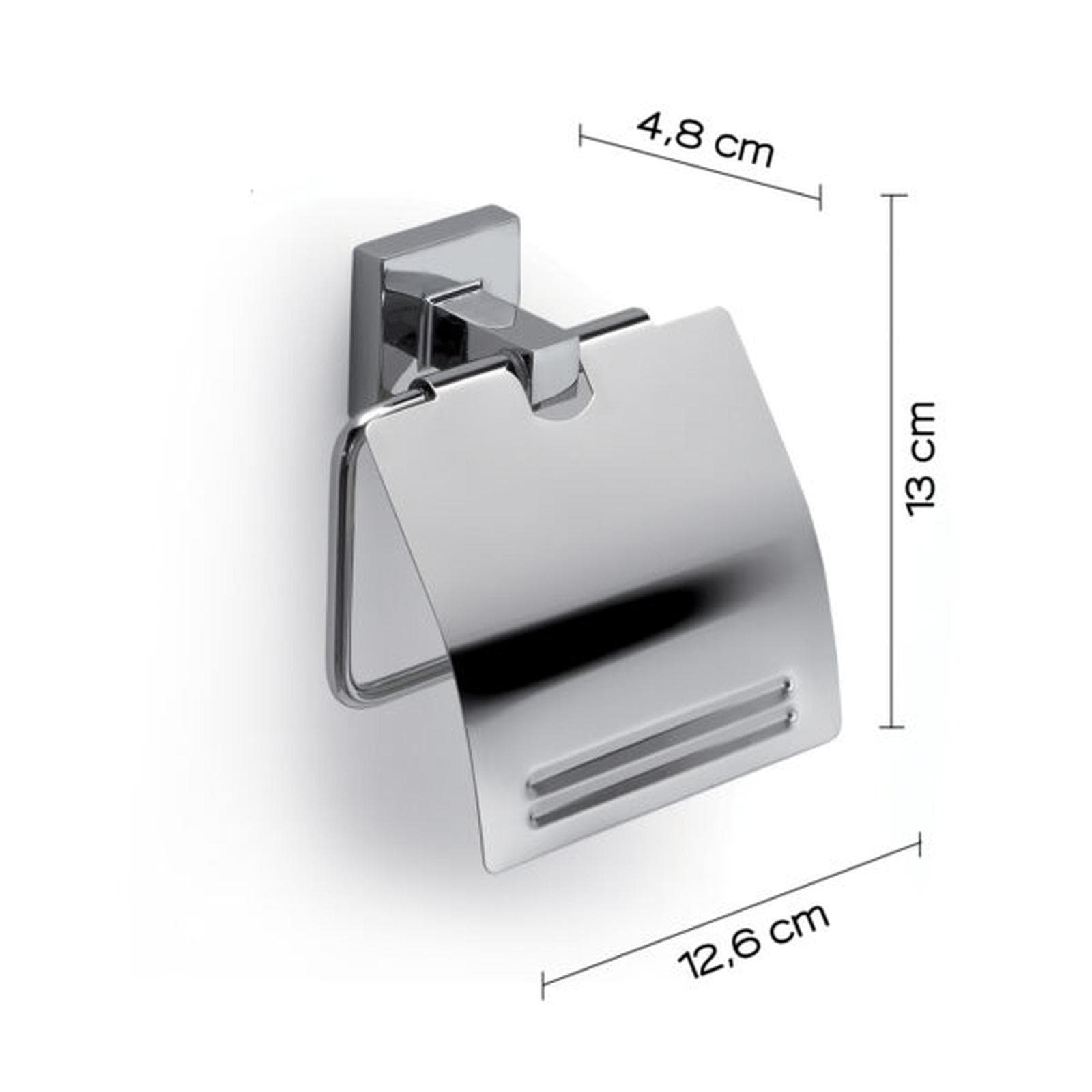 Portarotolo coperto a muro in acciaio inox e cromall cromo - Olimpo di Gedy