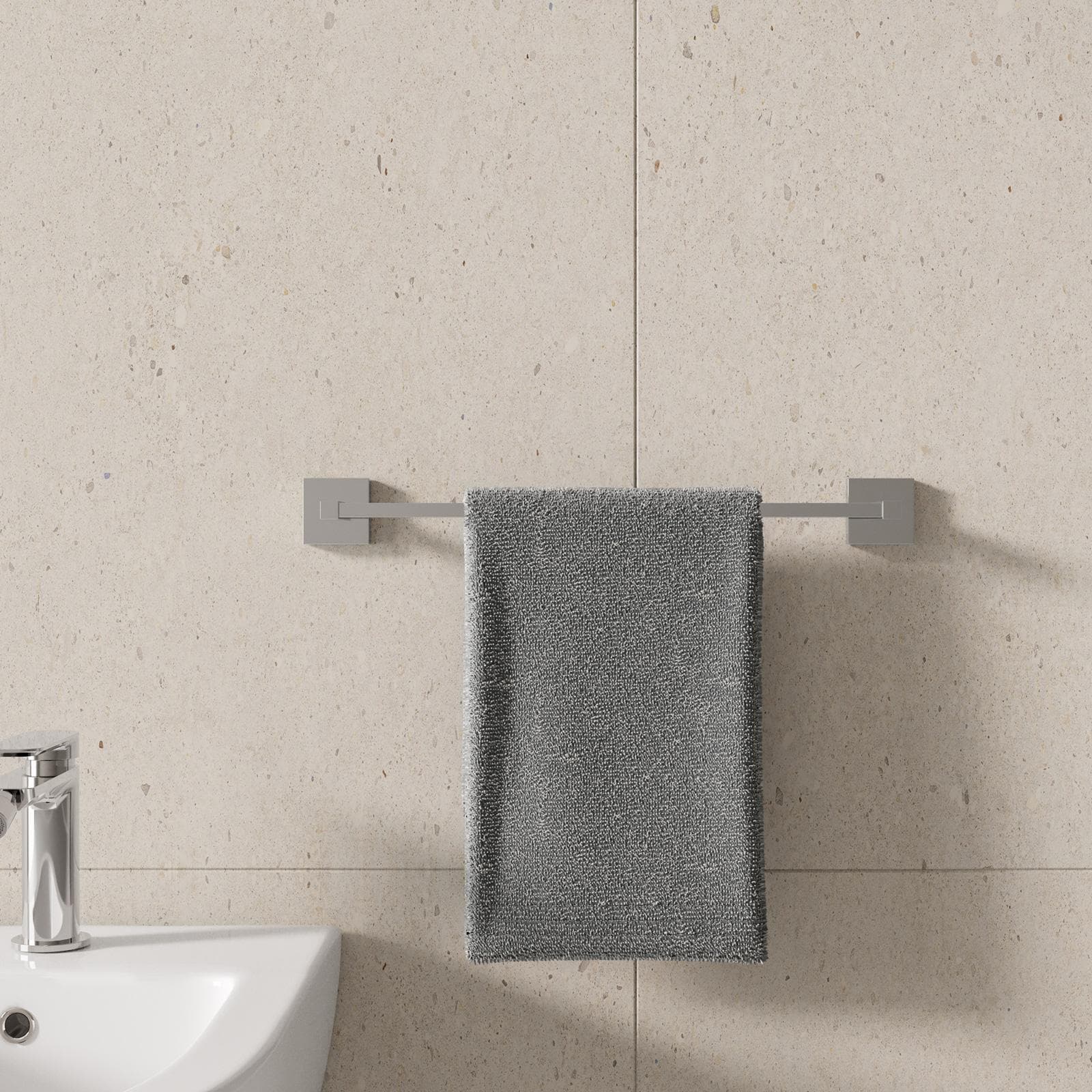 Portasalviette 41,5 cm in acciaio inox cromo - Clover