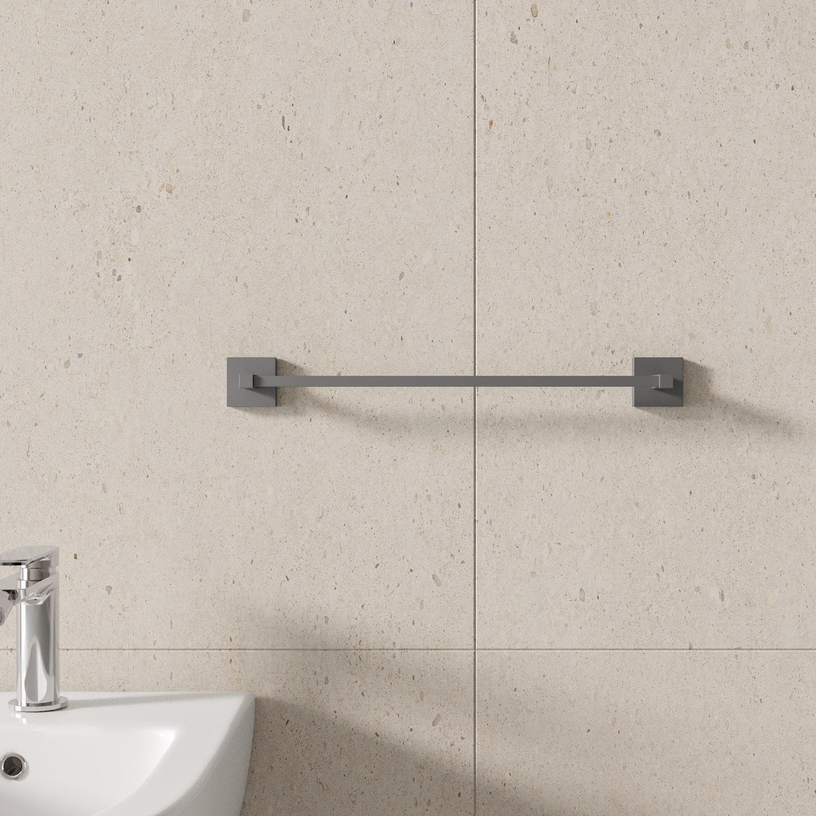 Portasalviette 41,5 cm in acciaio inox nero satinato - Clover