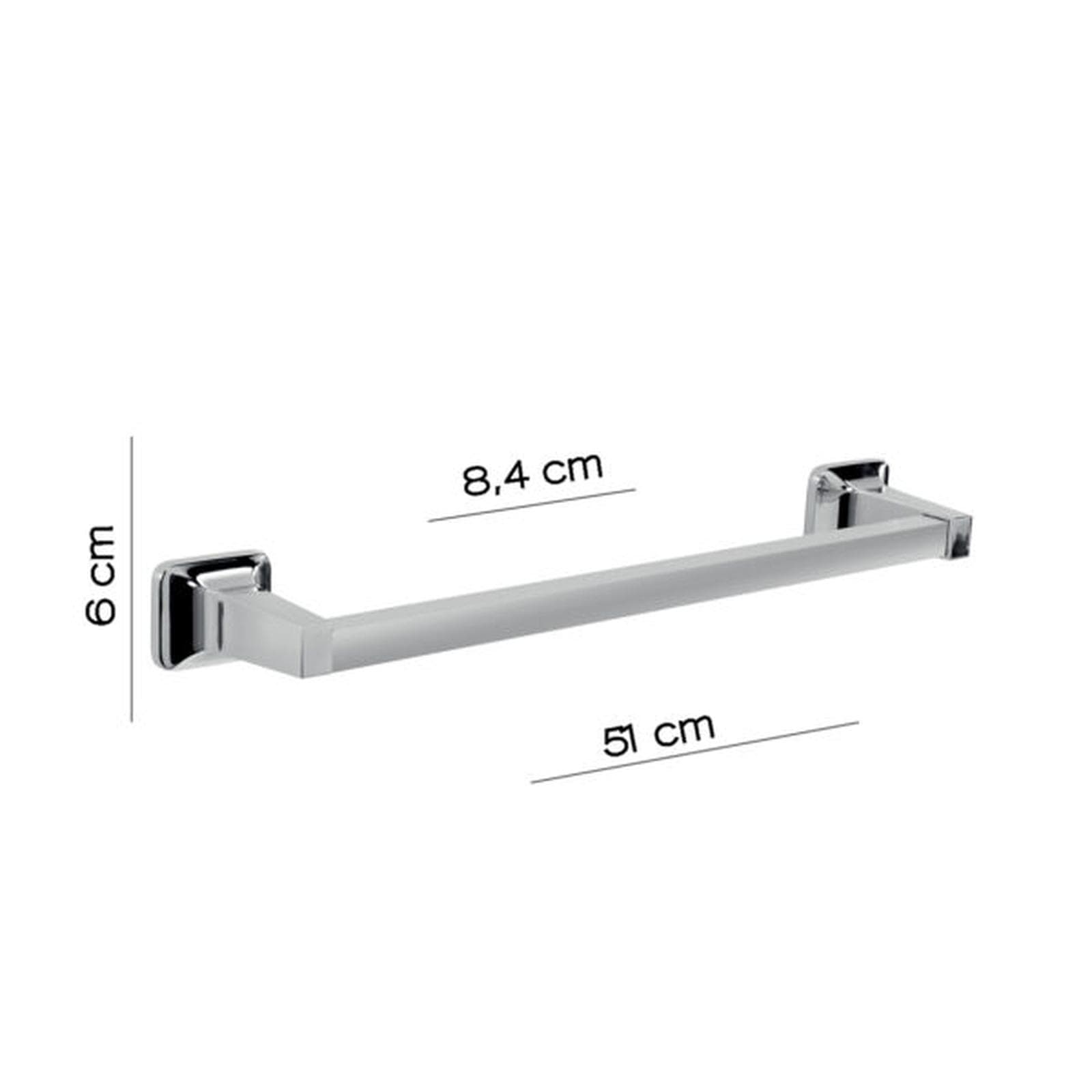 Portasalviette 45 cm in alluminio anodizzato e cromall cromo - K2 di Gedy