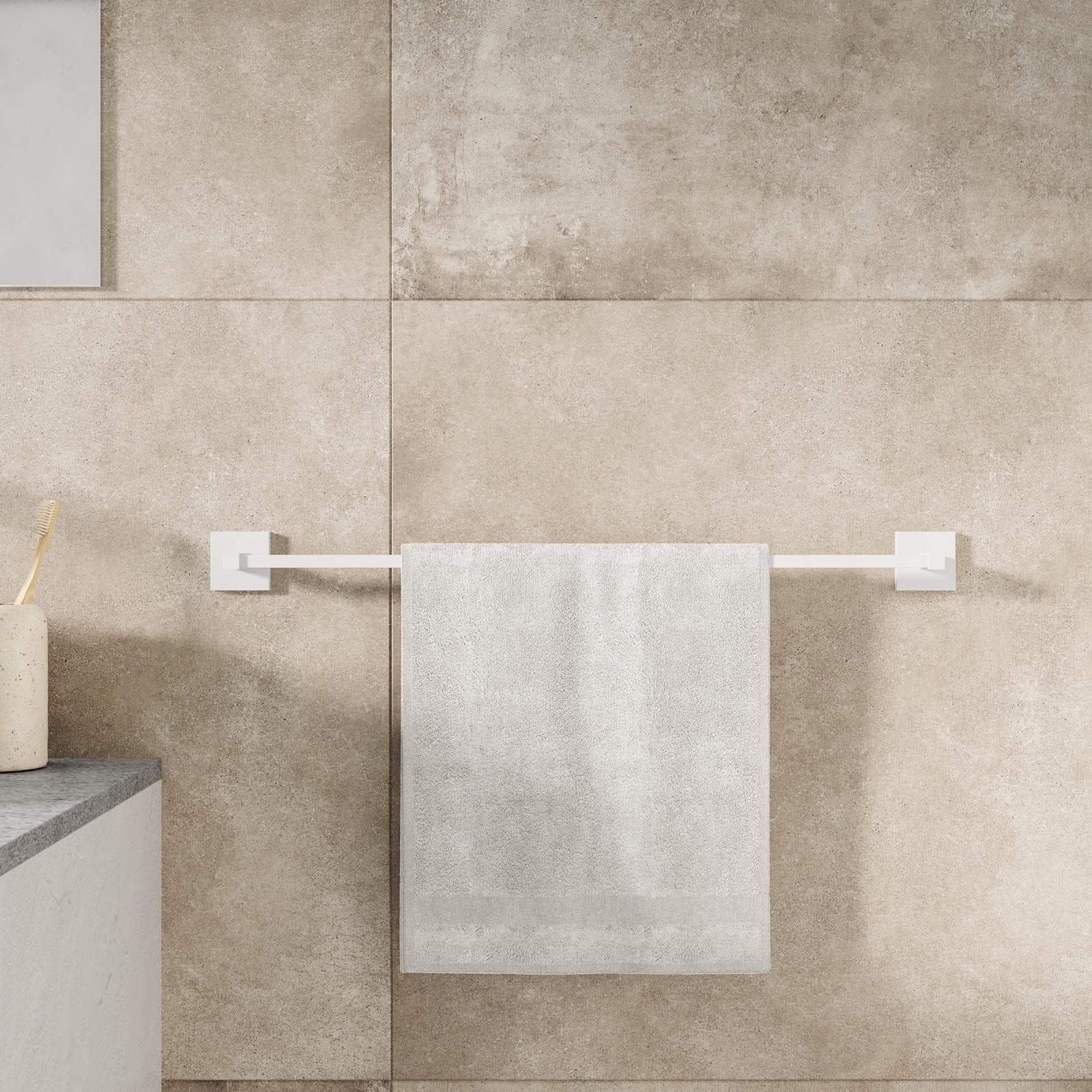 Portasalviette 57 cm in acciaio inox bianco opaco - Clover