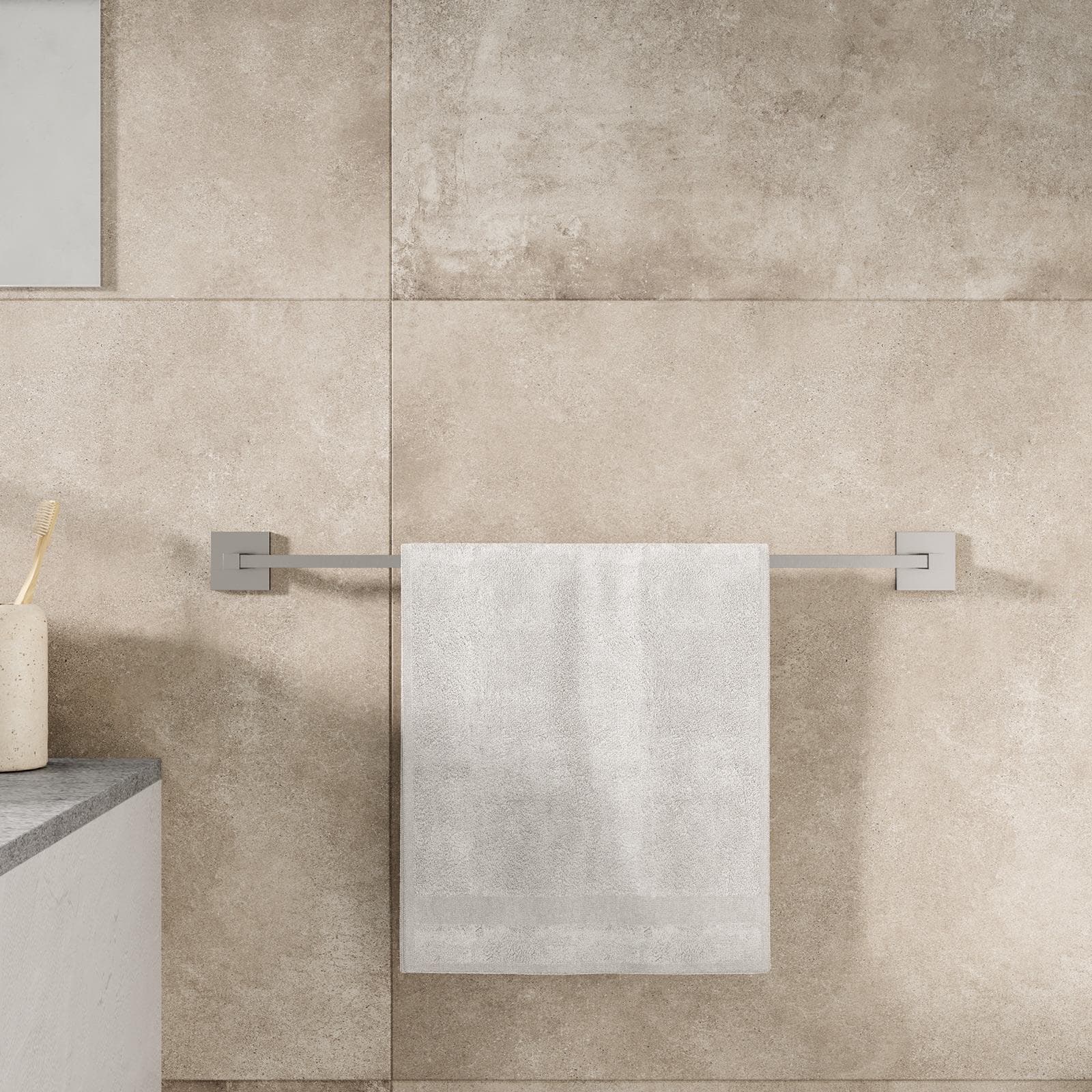 Portasalviette 57 cm in acciaio inox spazzolato - Clover