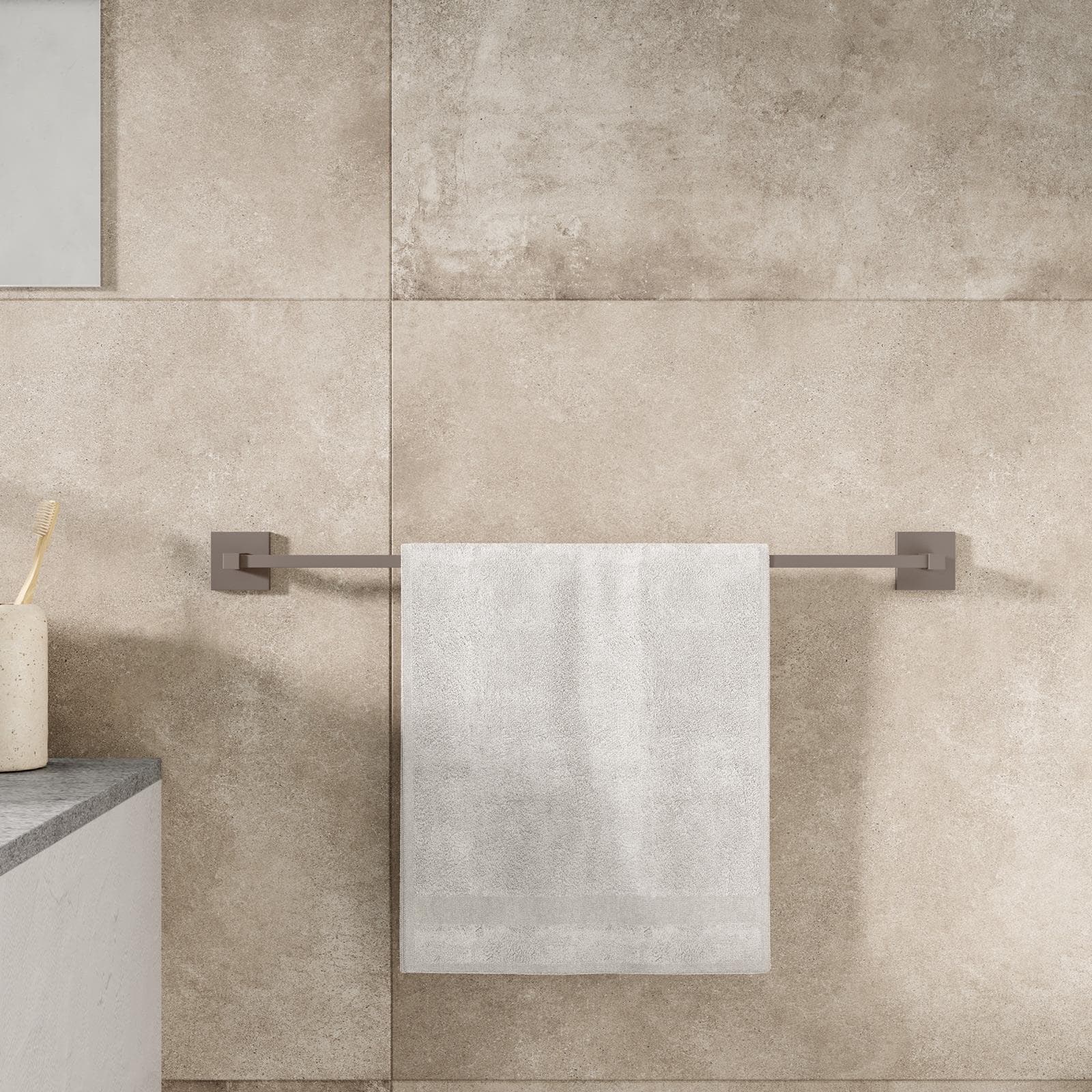 Portasalviette 57 cm in acciaio inox tortora - Clover