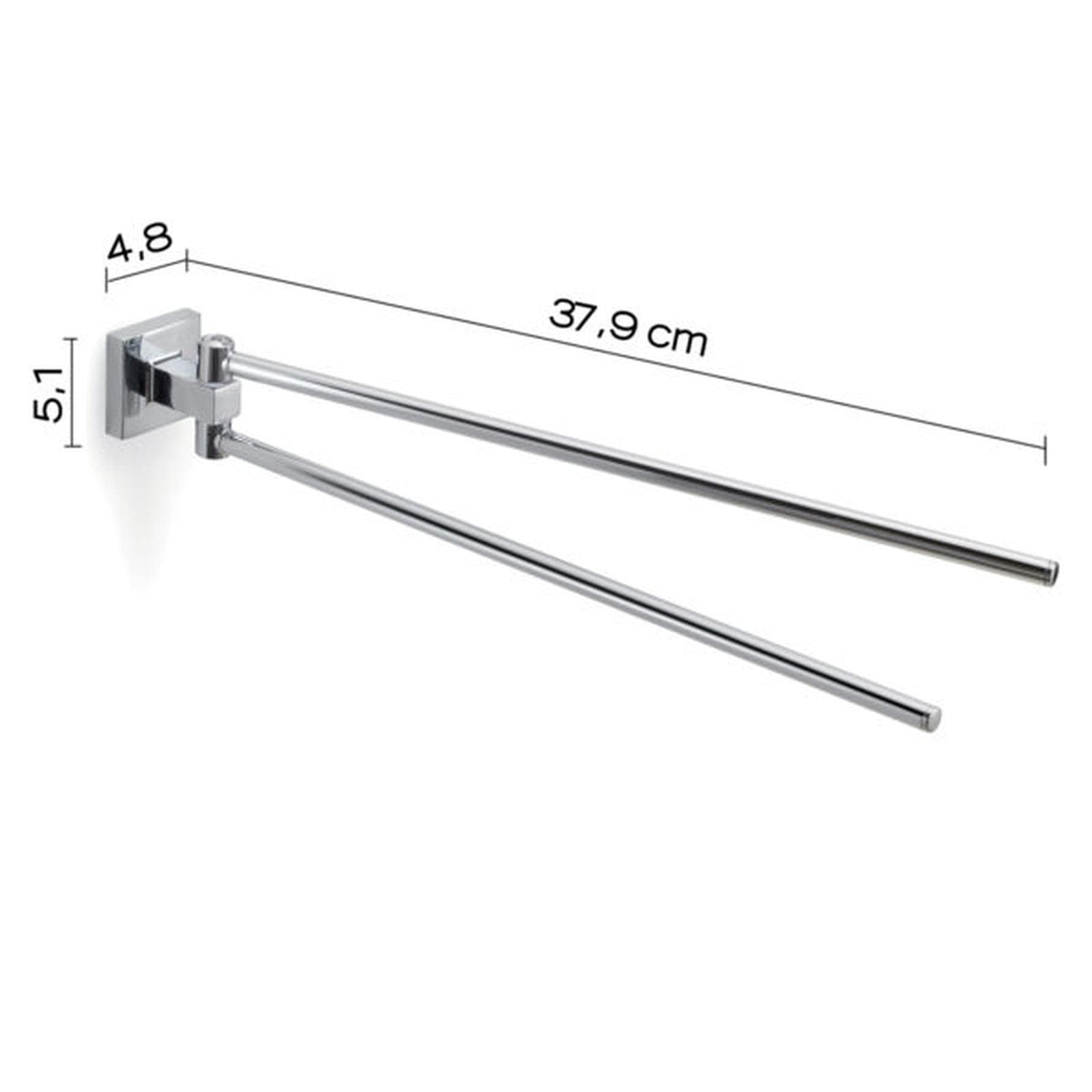 Portasalviette a snodo in acciaio inox e cromall cromo - Olimpo di Gedy