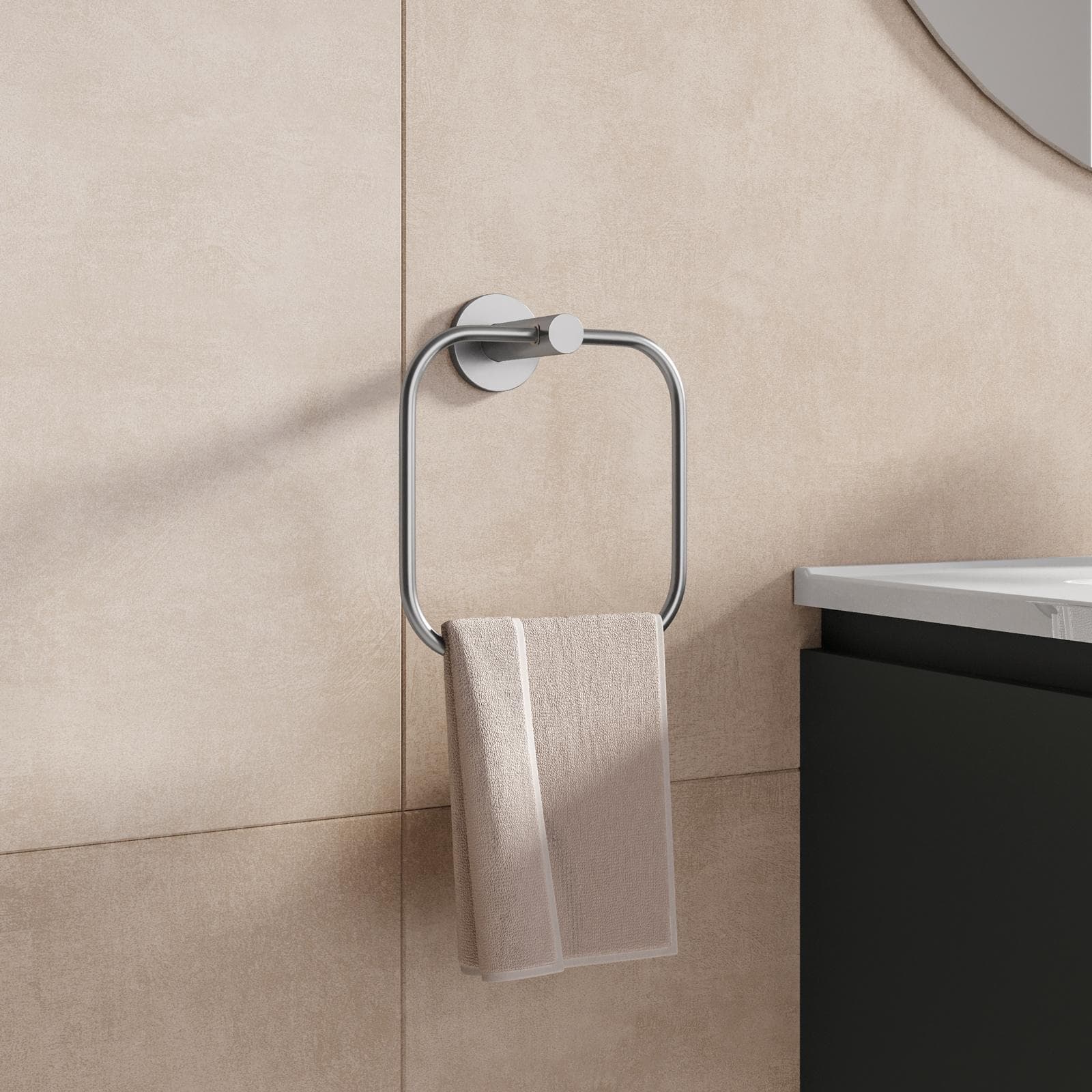 Portasalviette ad anello acciaio inox spazzolato - Billie