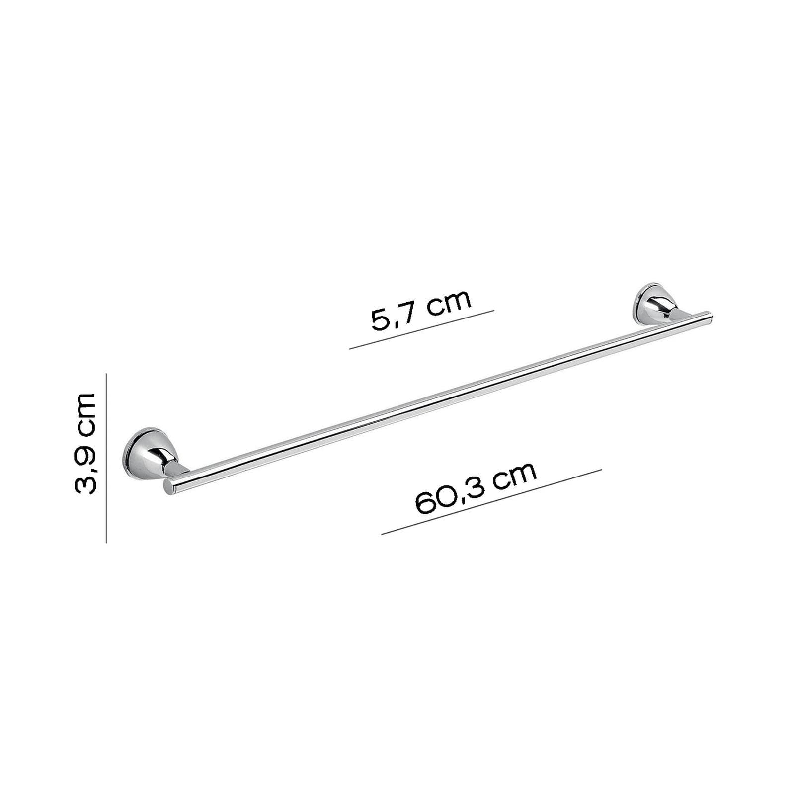 Portasalviette a muro 60 cm in acciaio inox e cromall cromo - Genziana di Gedy
