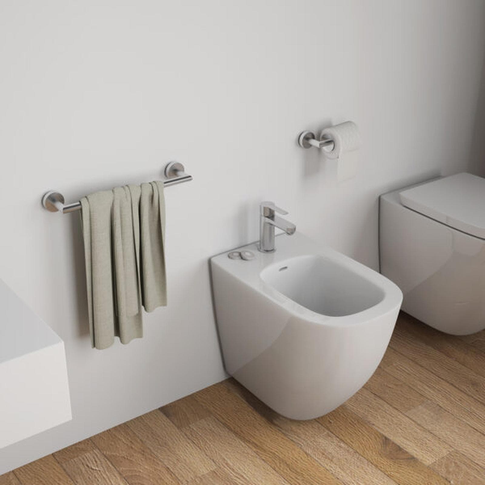 Portasalviette 60 cm in acciaio inox spazzolato - Project di Gedy