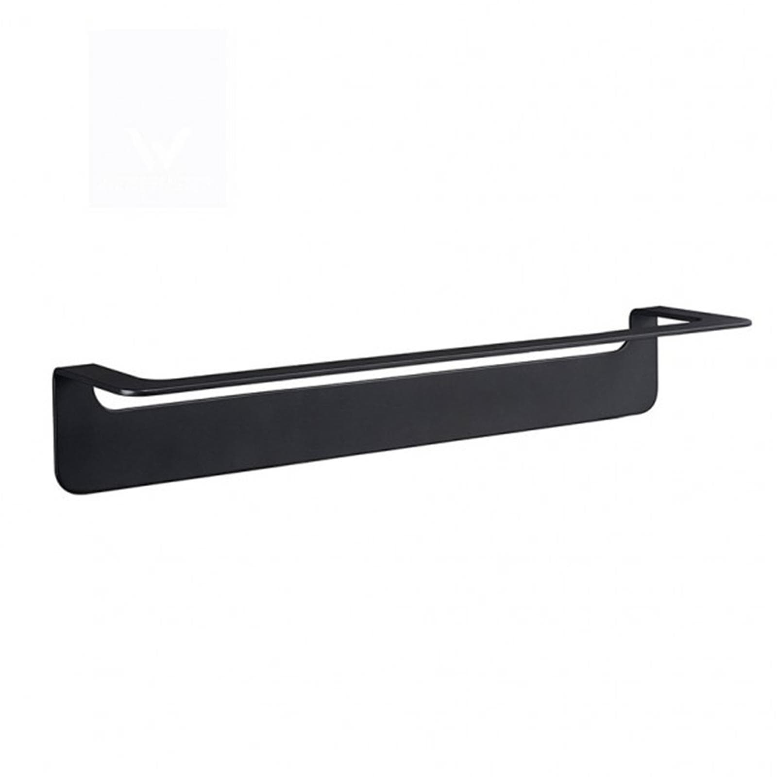 Portasalviette in acciaio nero 45 cm fissaggio senza fori