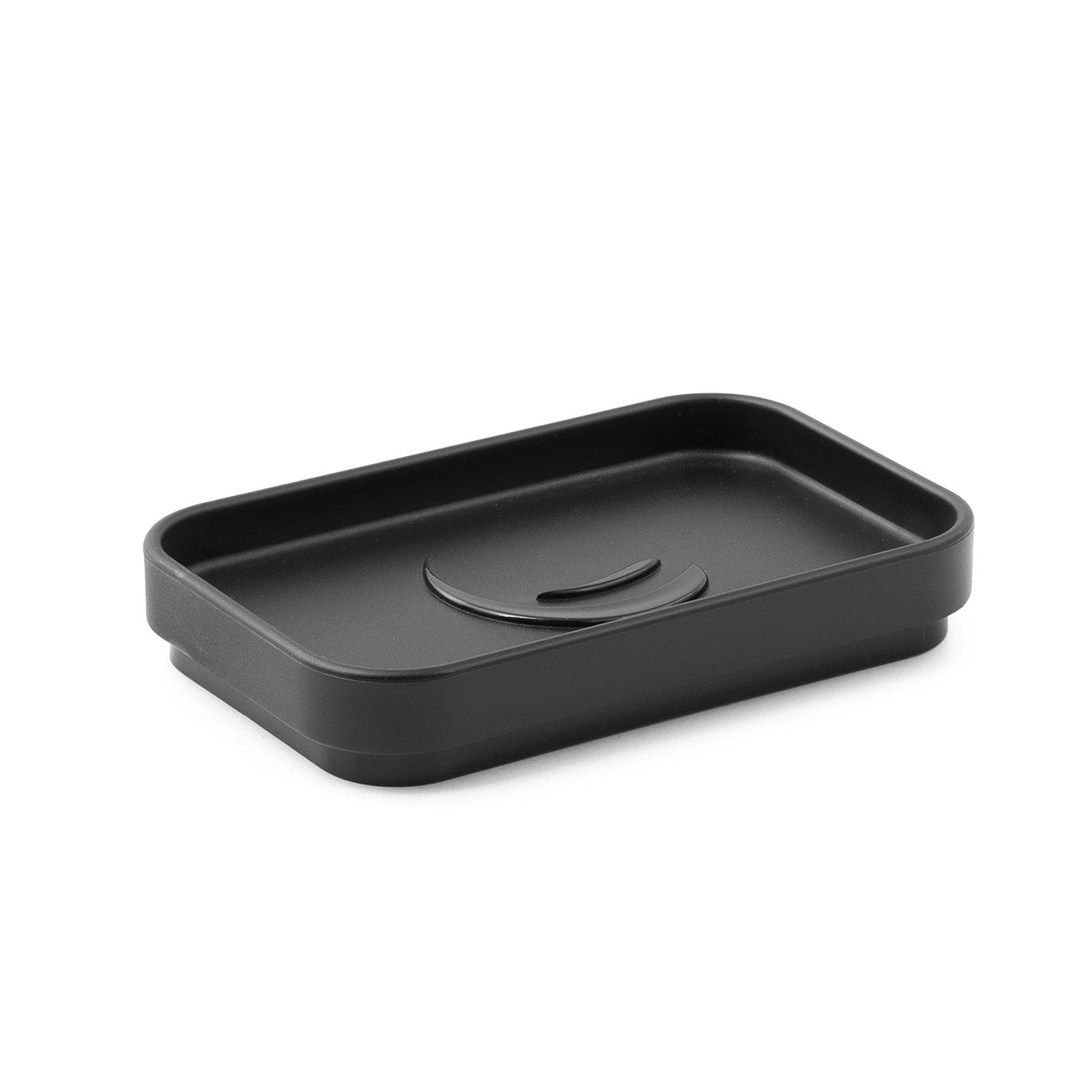 Portasapone d'appoggio nero opaco - Seventy di Gedy