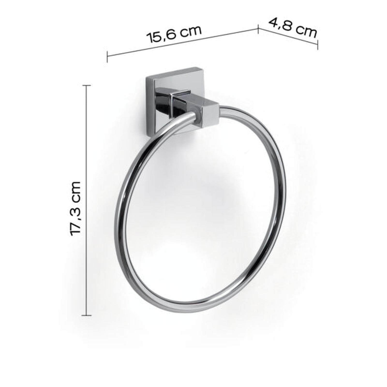 Portasalviette ad anello in acciaio inox e cromall cromo - Olimpo di Gedy