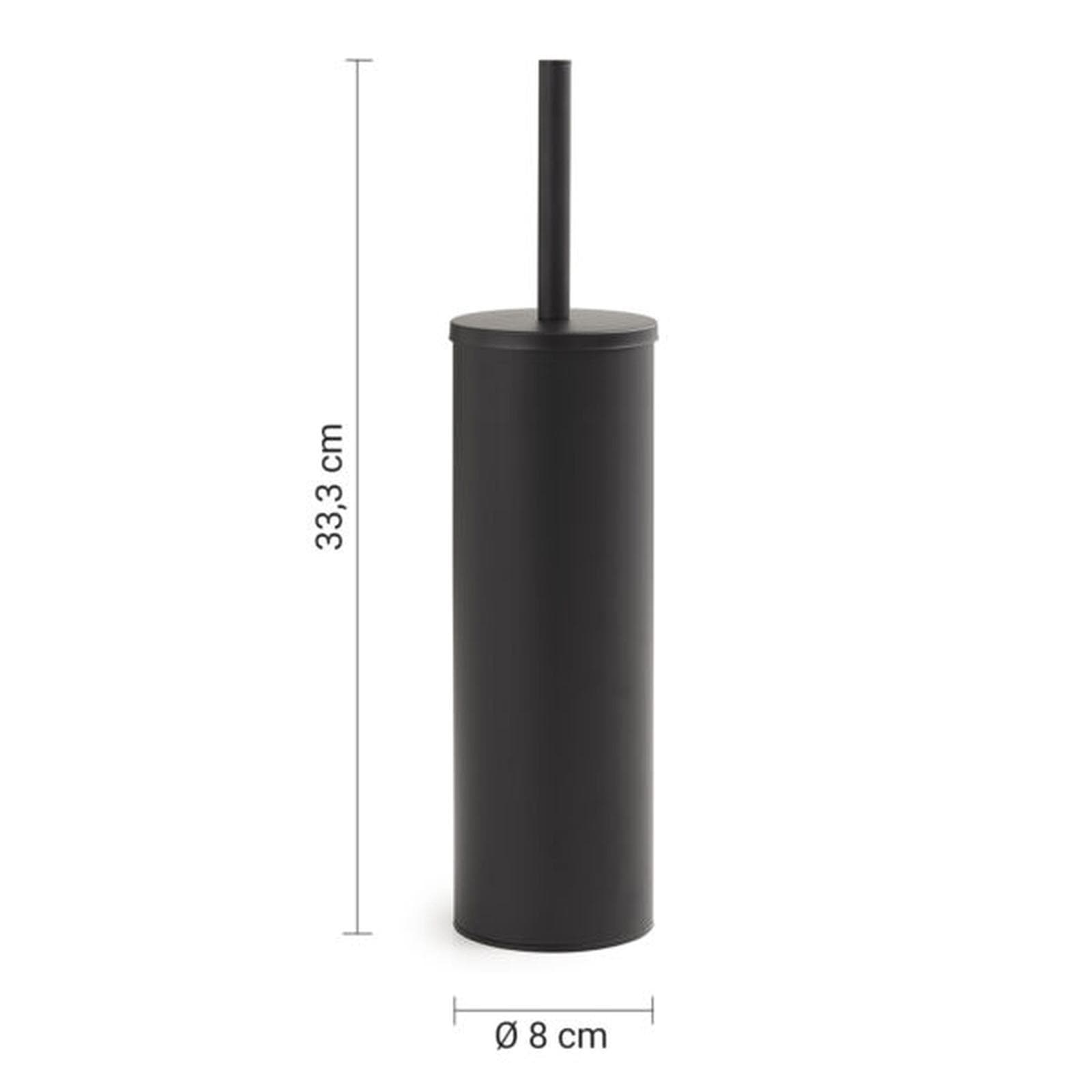Portascopino a muro in acciaio inox nero opaco - Felce di Gedy