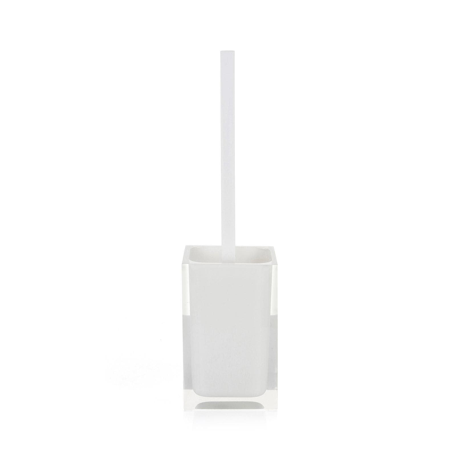 Portascopino d'appoggio con scopino in setole bianco e trasparente - Rainbow di Gedy