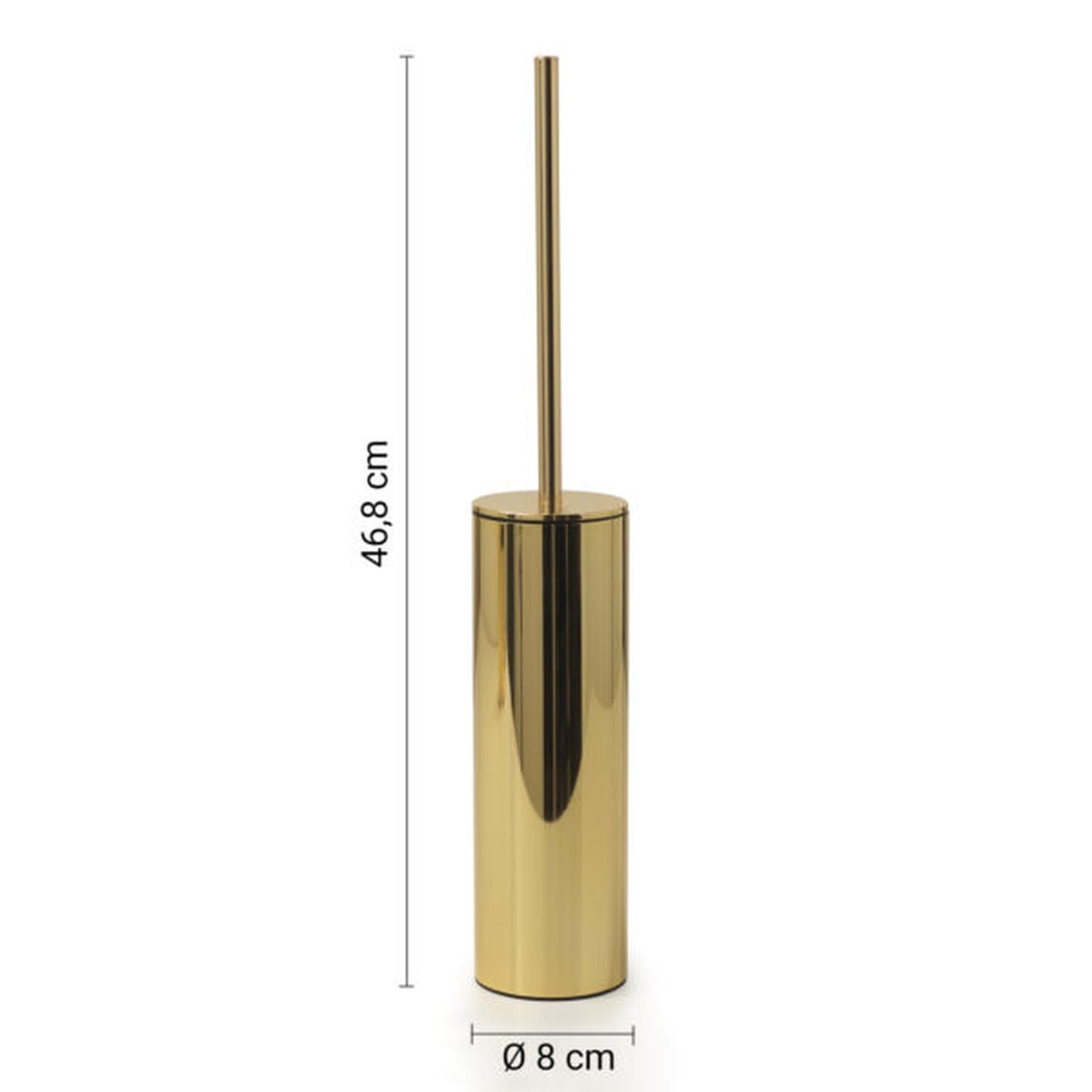 Portascopino da appoggio in acciaio inox oro - Elettra di Gedy